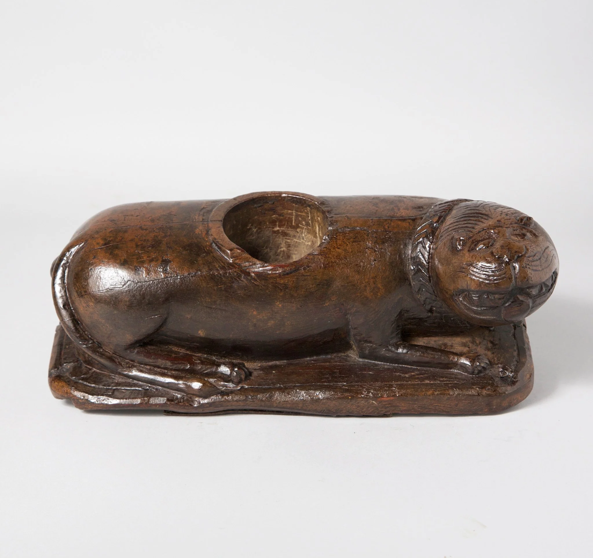 Carved Lion Lemon Squeezer From Rajasthan - 19thC
