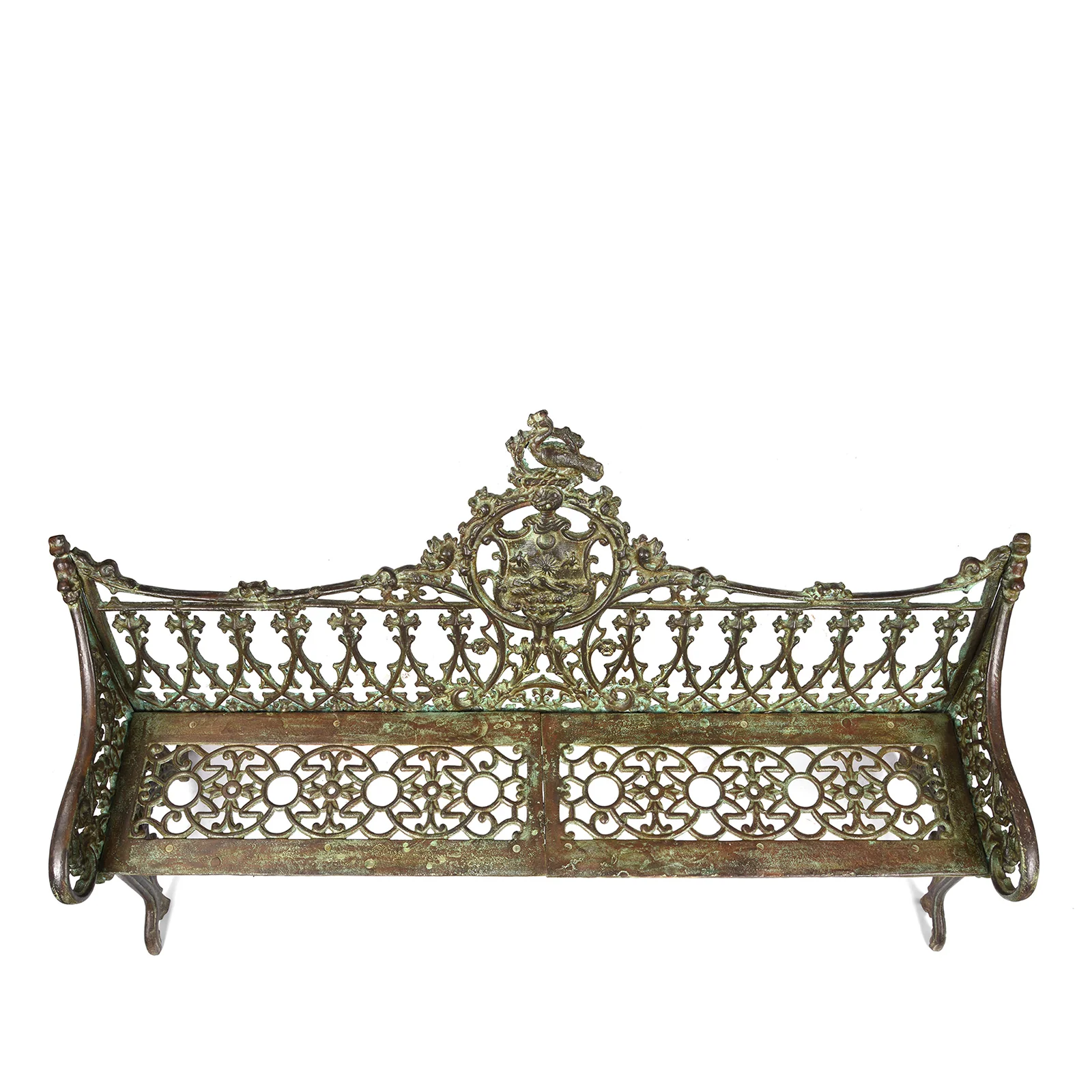 Gothic Cast Iron Garden Bench - Coalbrookdale Style - Image 8