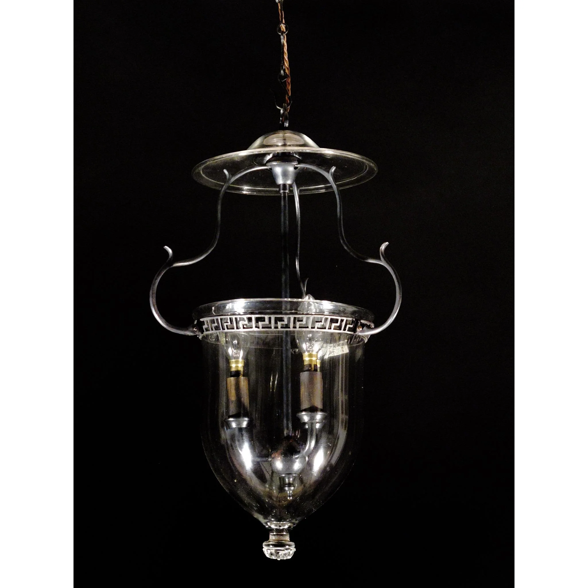 Rare Glass Hundi Lamp With 3 Way Fitting - Mid 19thC - Image 4