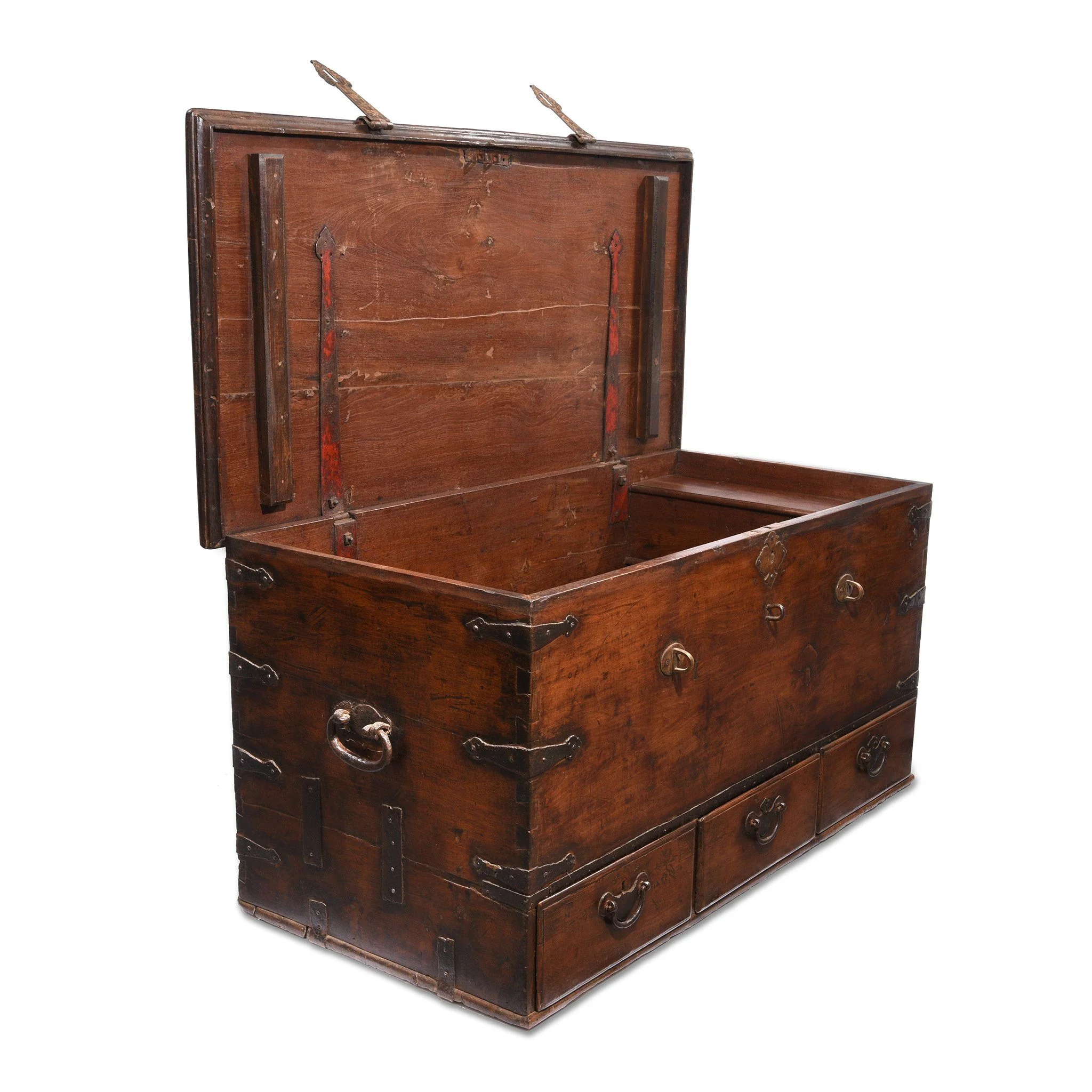 Iron Bound Teak Chest from Saurashtra - 19thC - Image 2