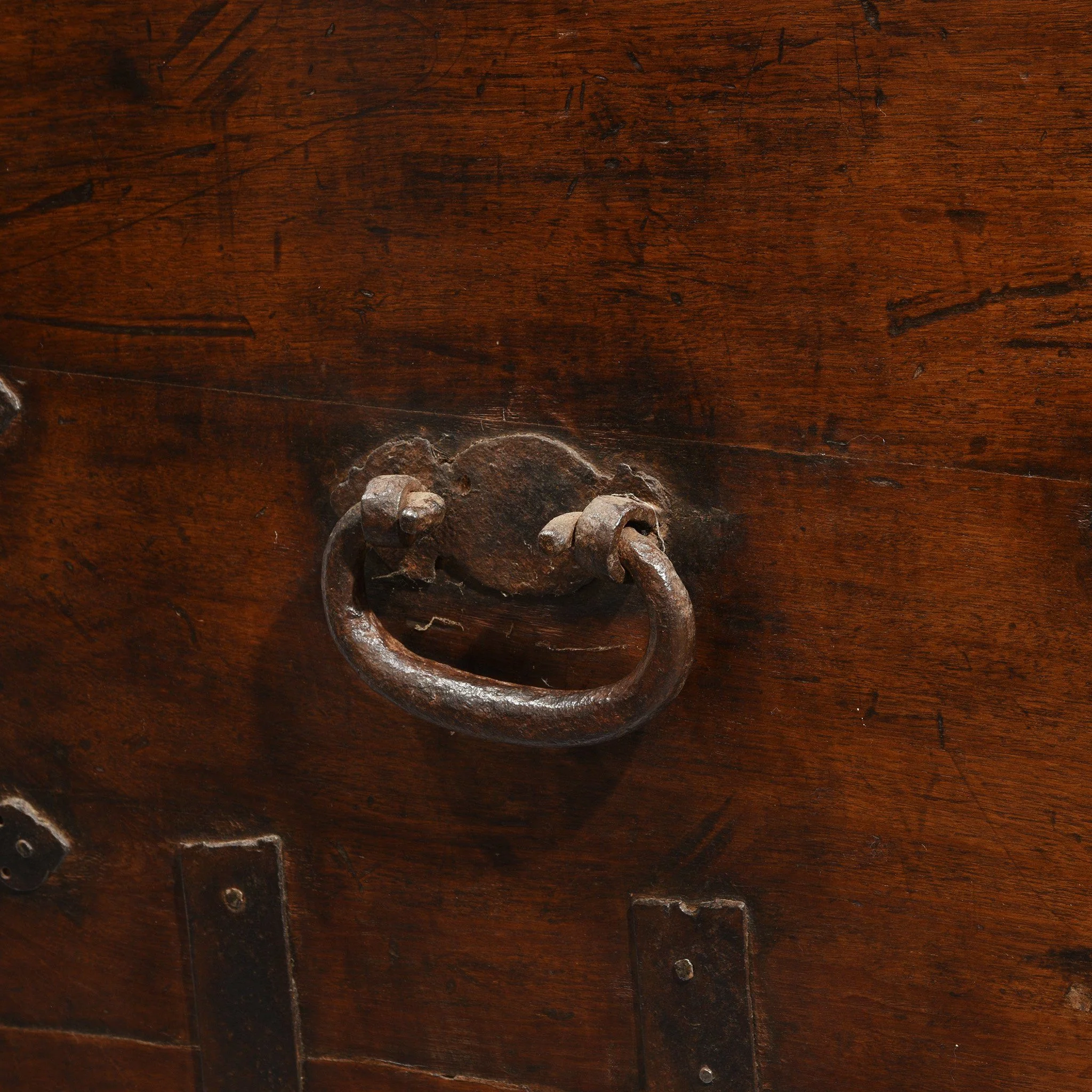 Iron Bound Teak Chest from Saurashtra - 19thC - Image 7