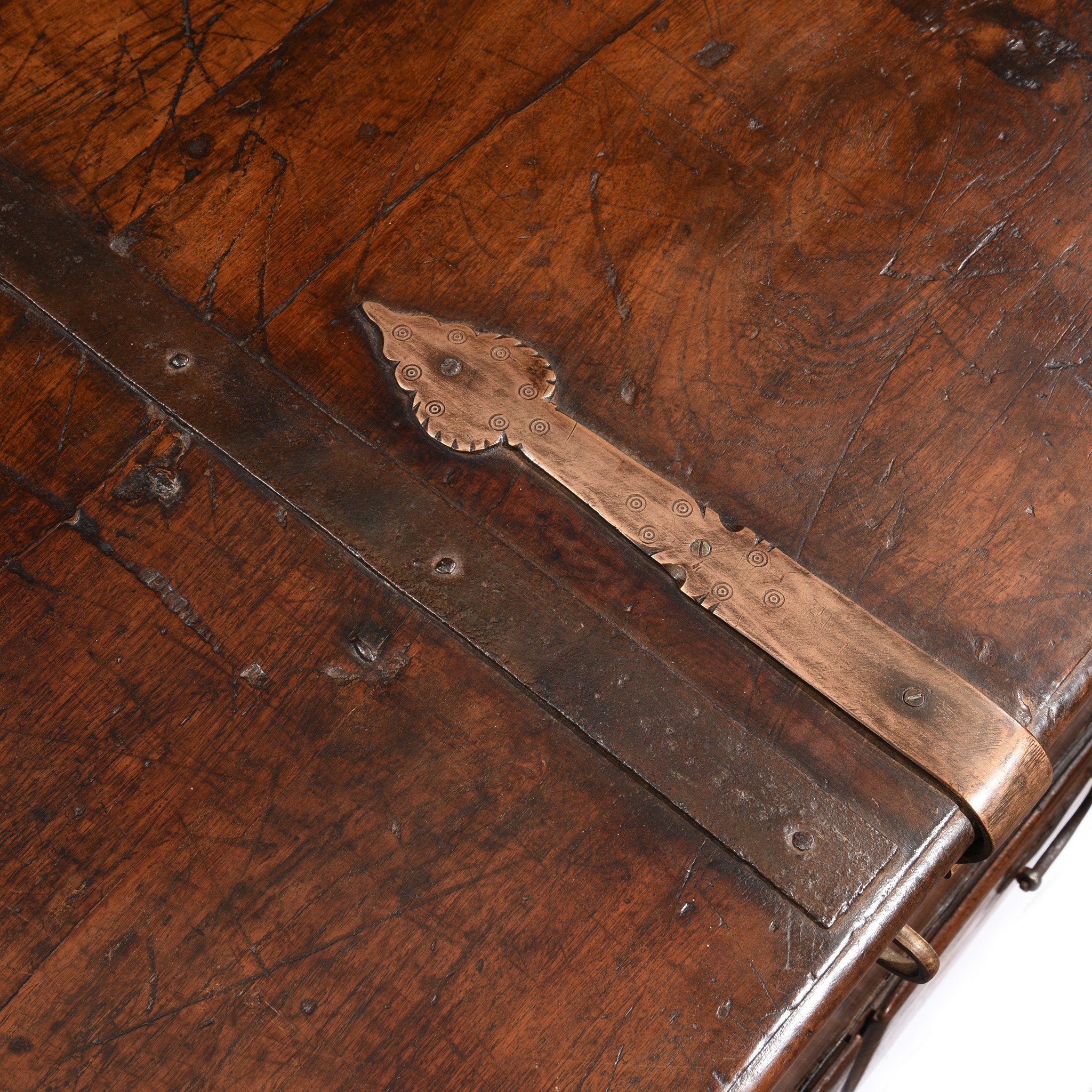 Iron Bound Teak Chest from Saurashtra - 19thC - Image 9