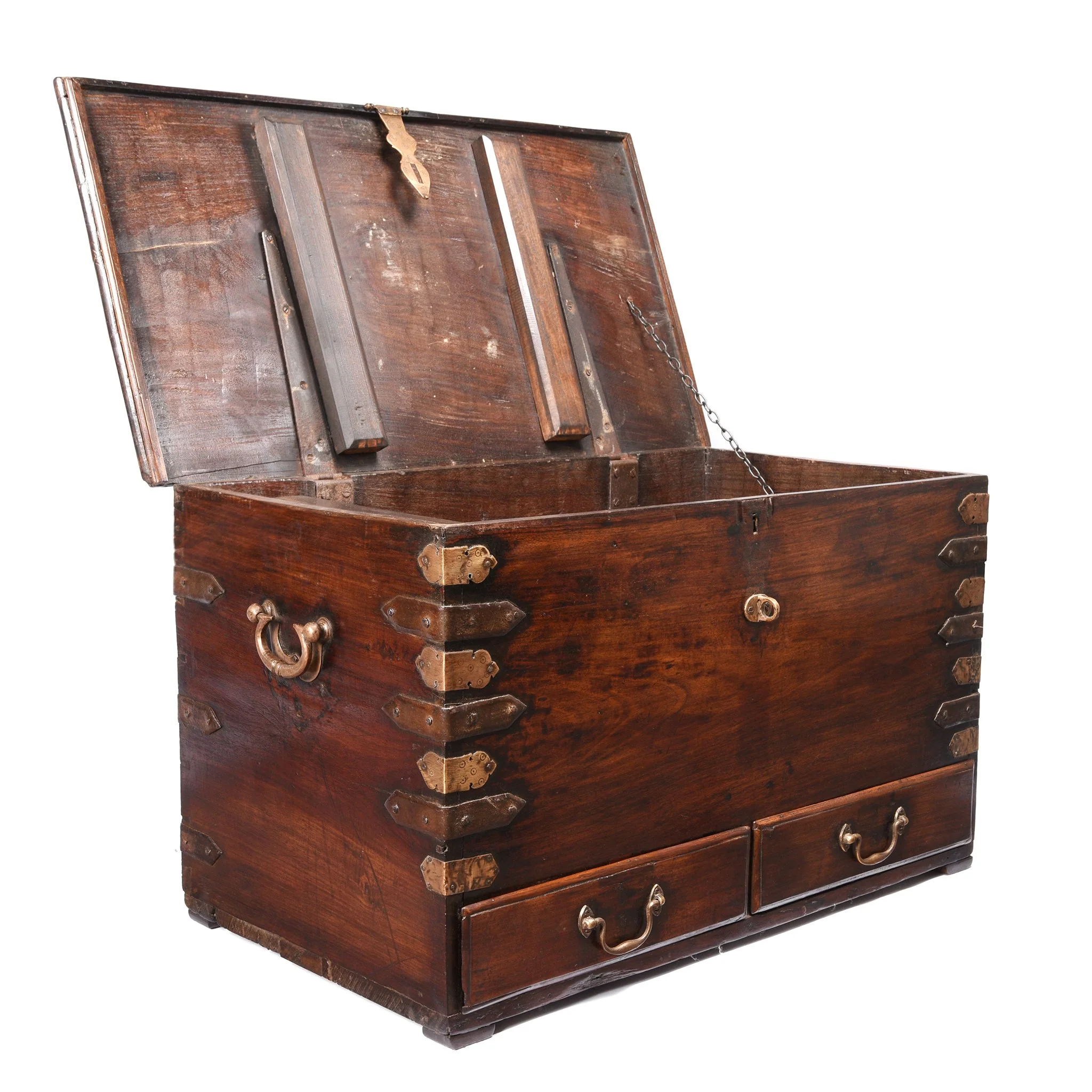 Brass Bound Rosewood Chest from Kutch - 19thC - Image 3
