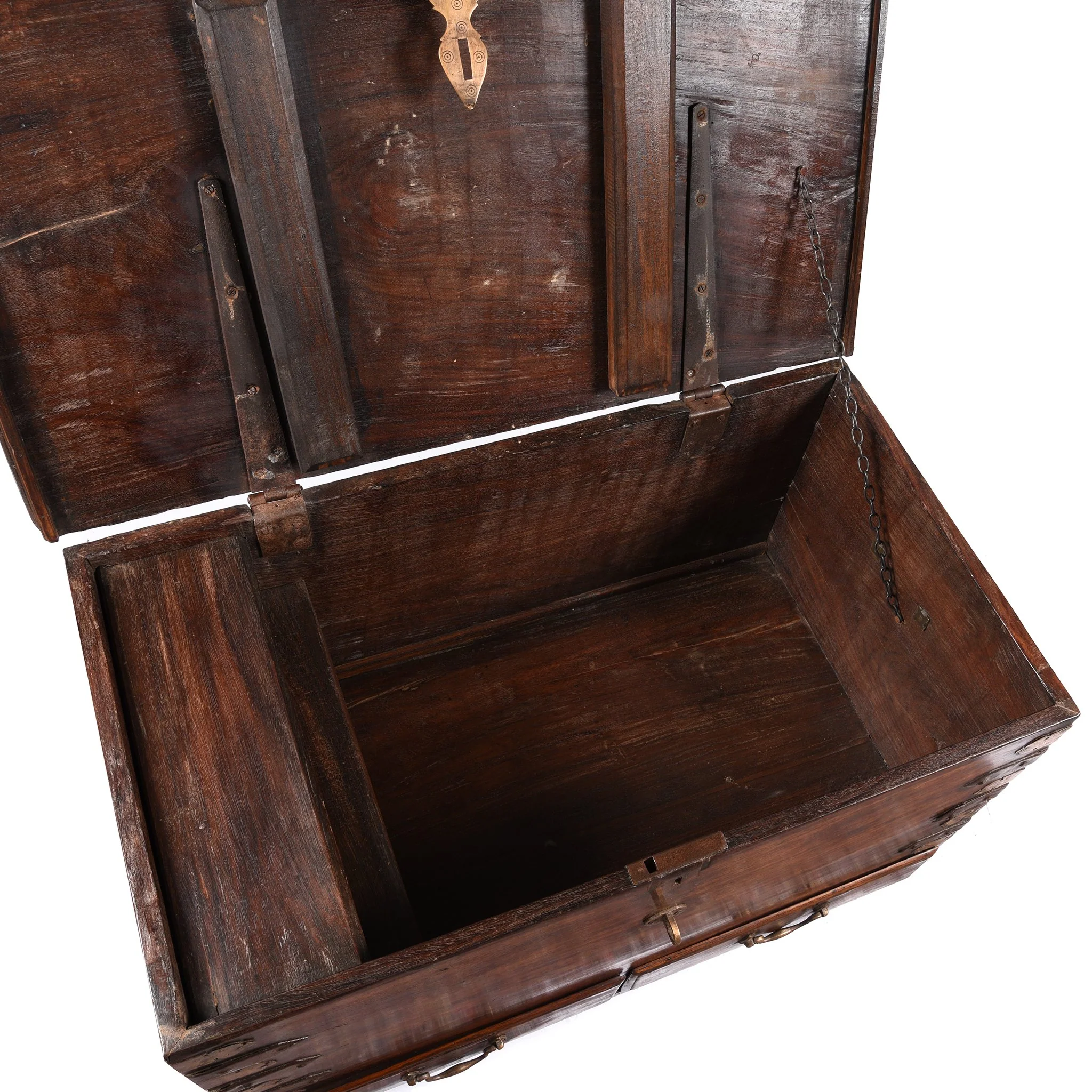 Brass Bound Rosewood Chest from Kutch - 19thC - Image 4