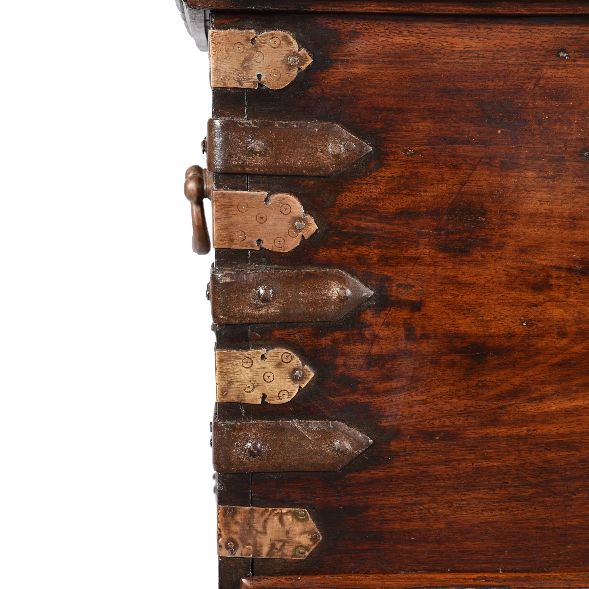 Brass Bound Rosewood Chest from Kutch - 19thC - Image 6