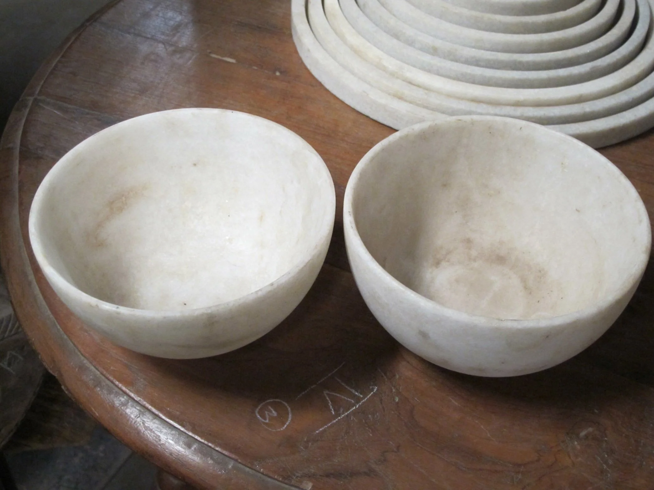 Hand Carved Marble Bowl  - 15cm dia. - Image 3