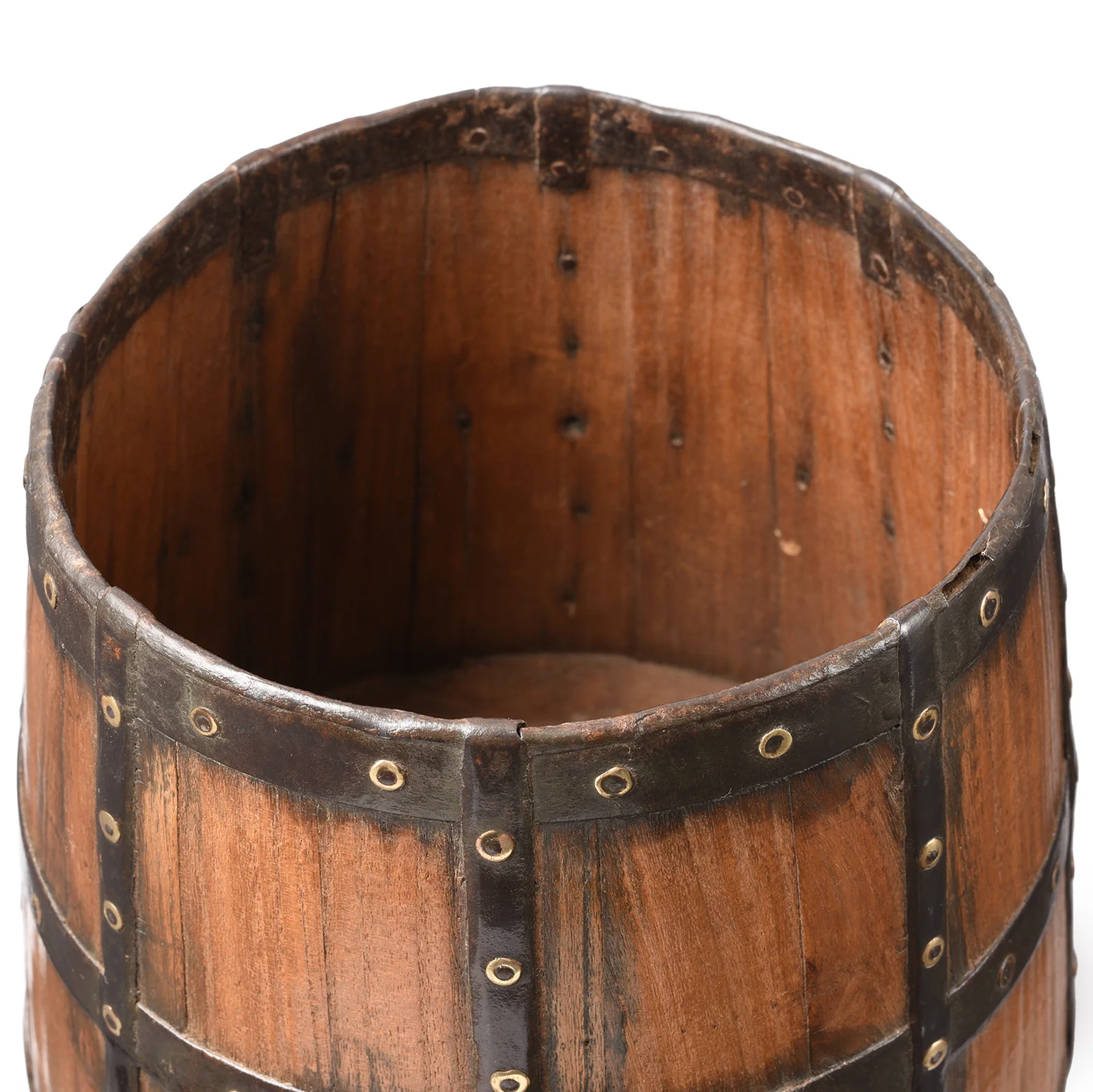 Iron Bound Teak Grain Measure From Rajasthan - 19th Century - Image 2