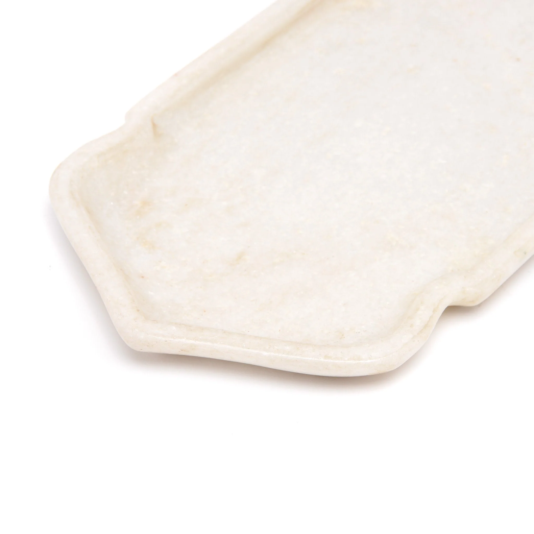 White Marble Serving Plate - Mughal Style - Image 5