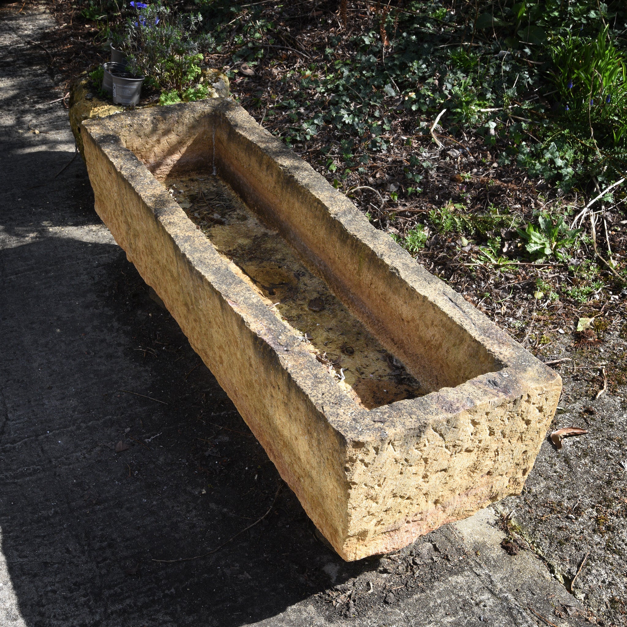 Carved Stone Water Channel - 19thC - With Feet - Image 2