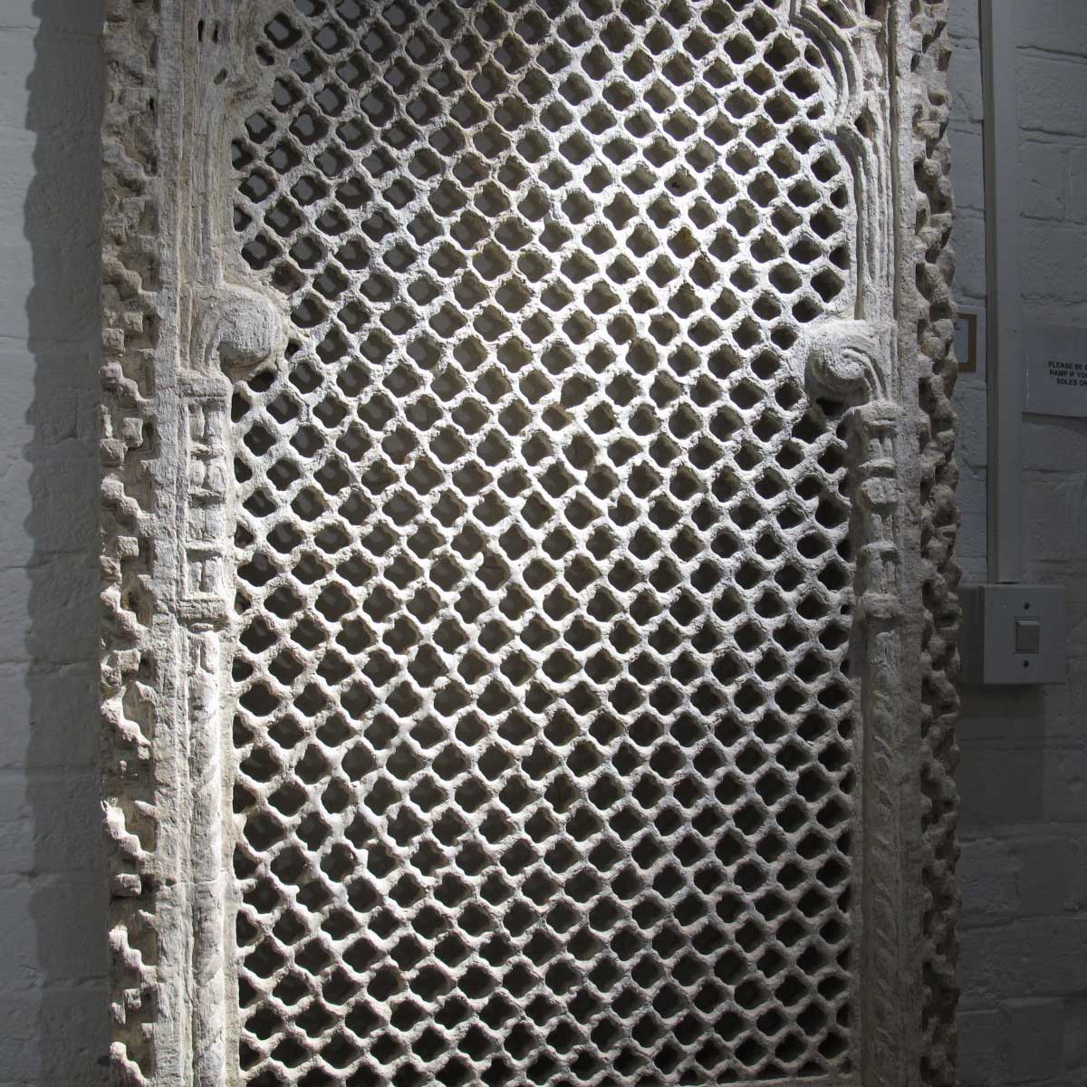 Indian Stone Jali Window Panel from Jaisalmer - Image 5