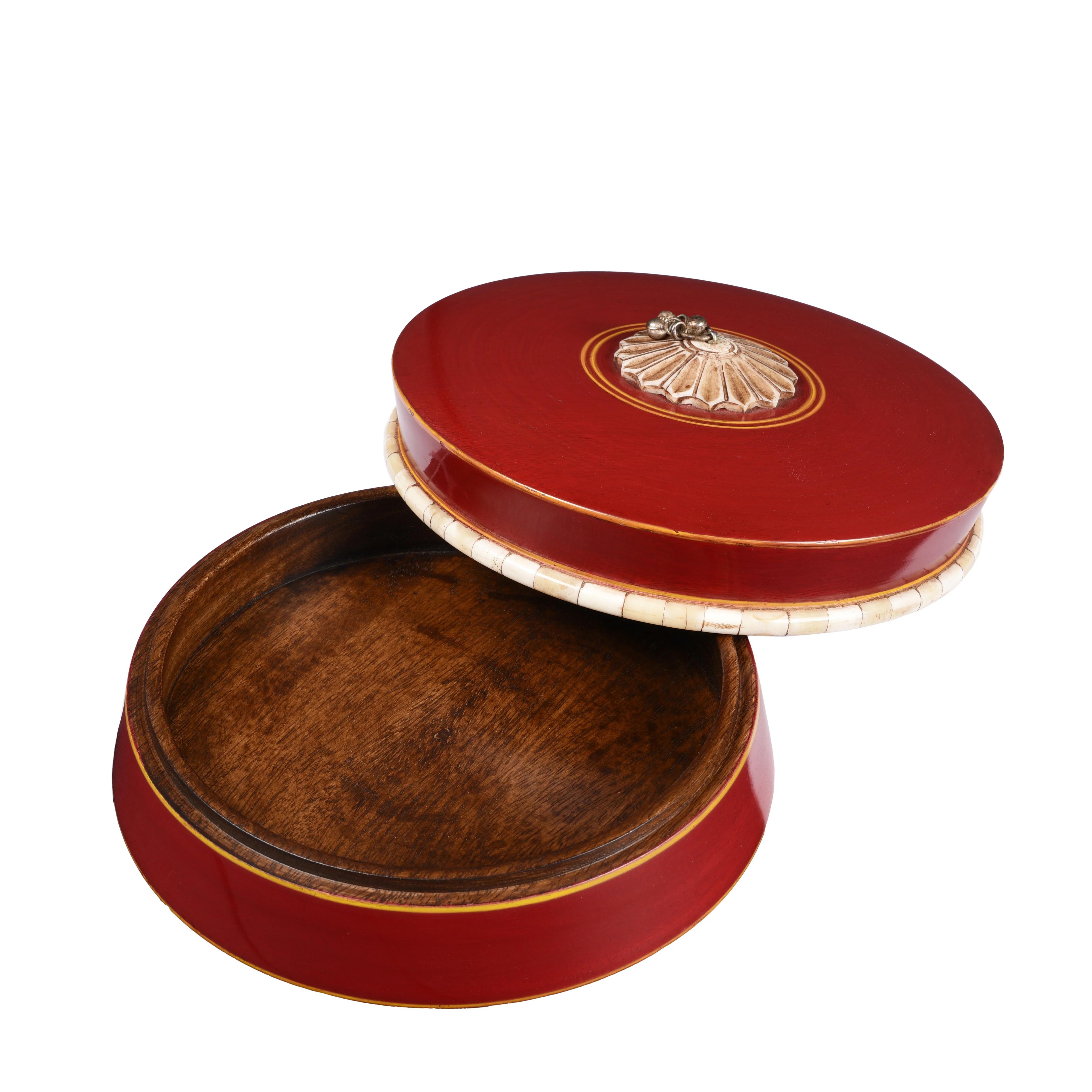 Indian Red Lacquer Box - Image 3