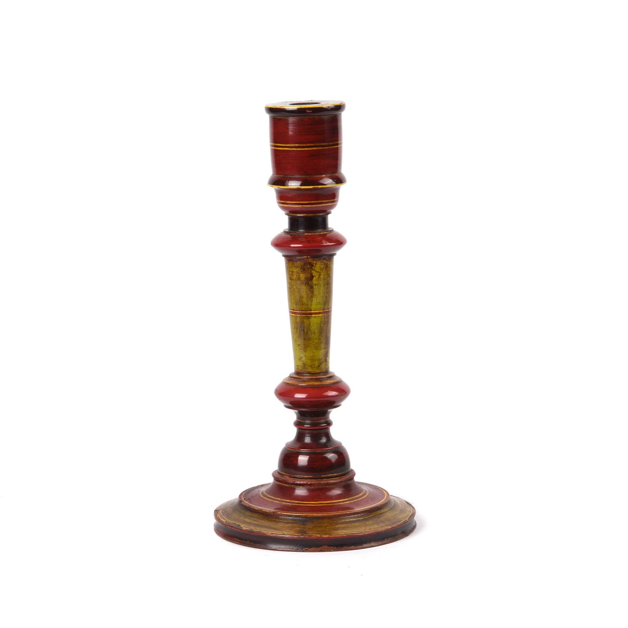 Lacquered Candle Stick From Rajasthan - Image 4
