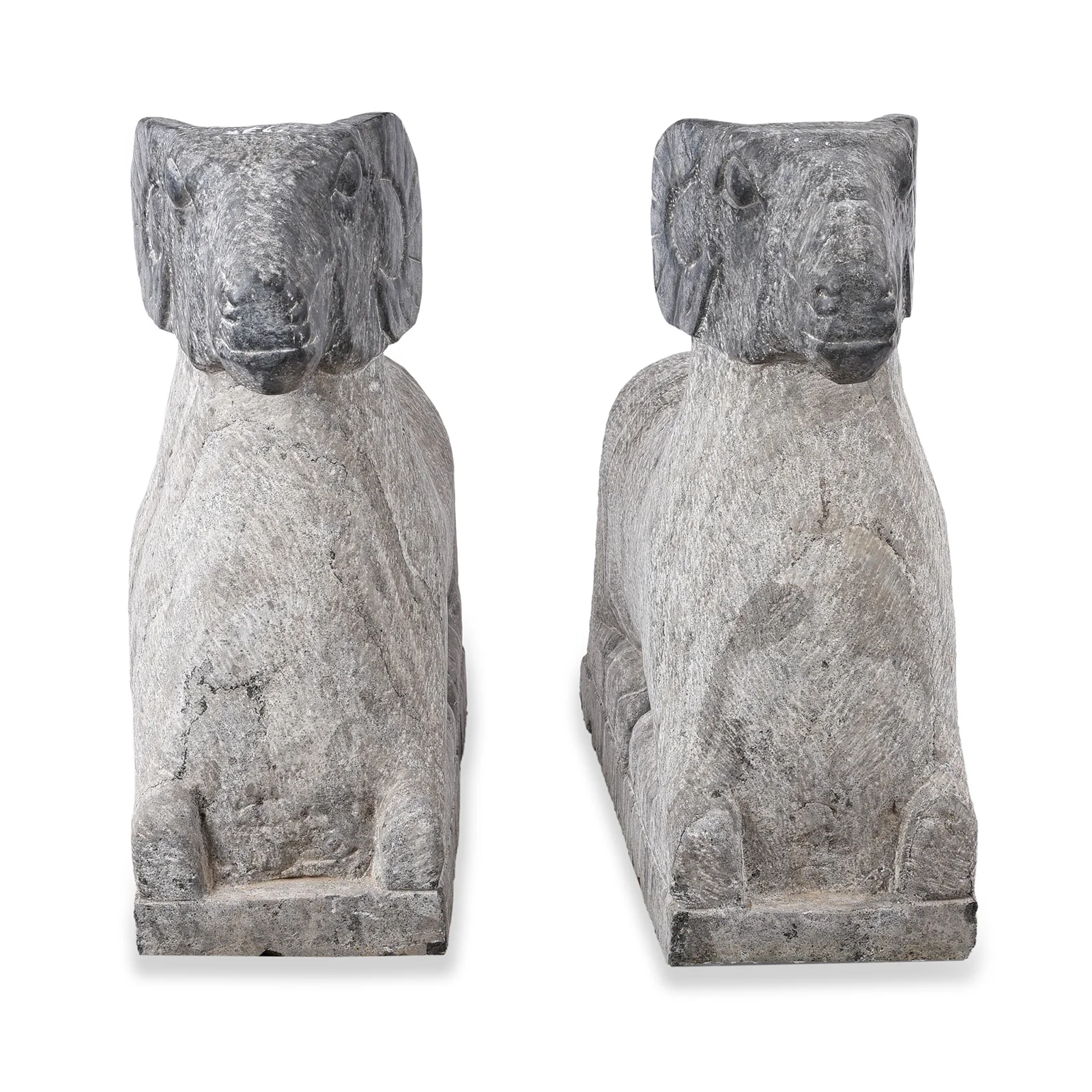 Hand Carved Granite Rams From Hebei Province - Image 4