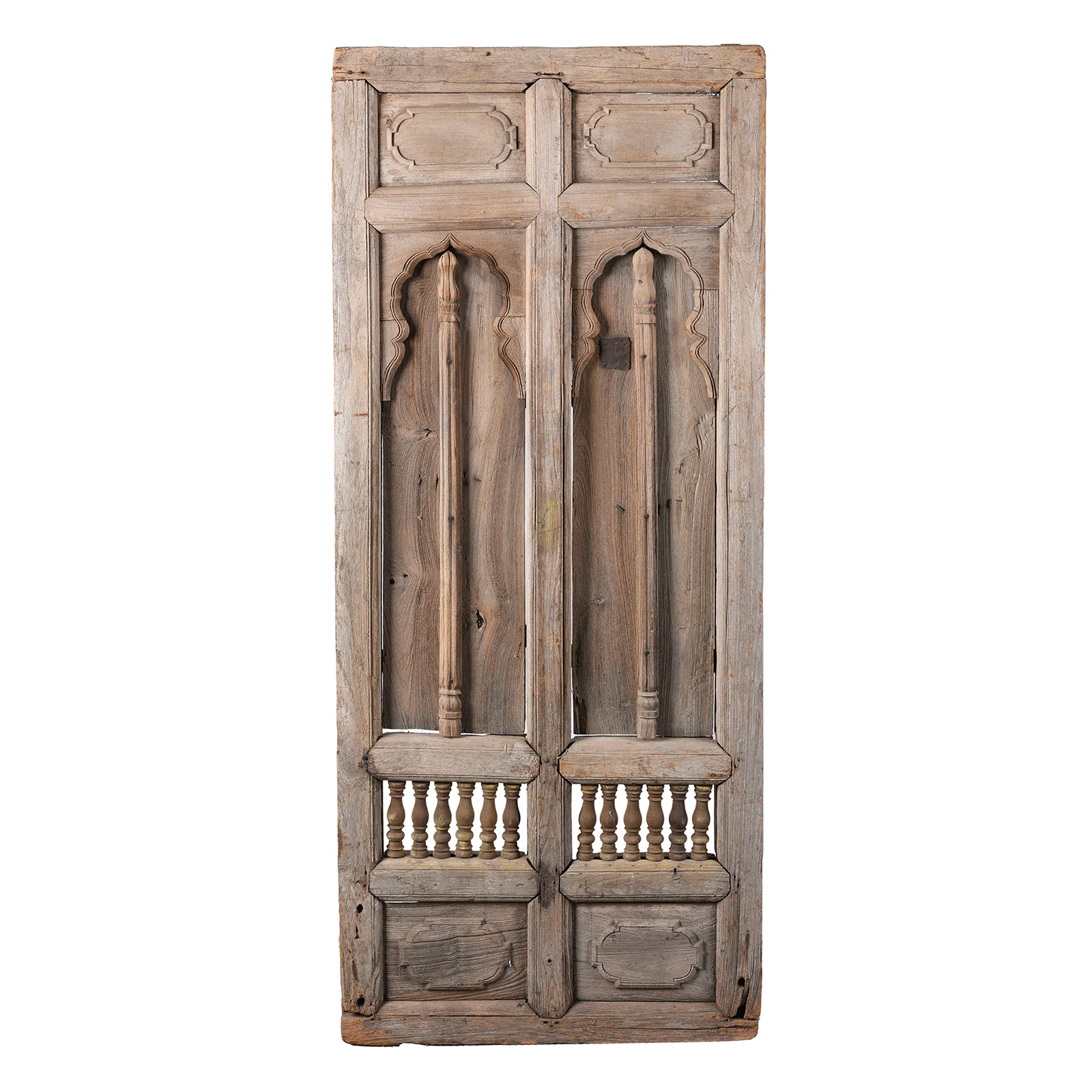Carved Teak Window Shutter From Hyderabad - 19th Century