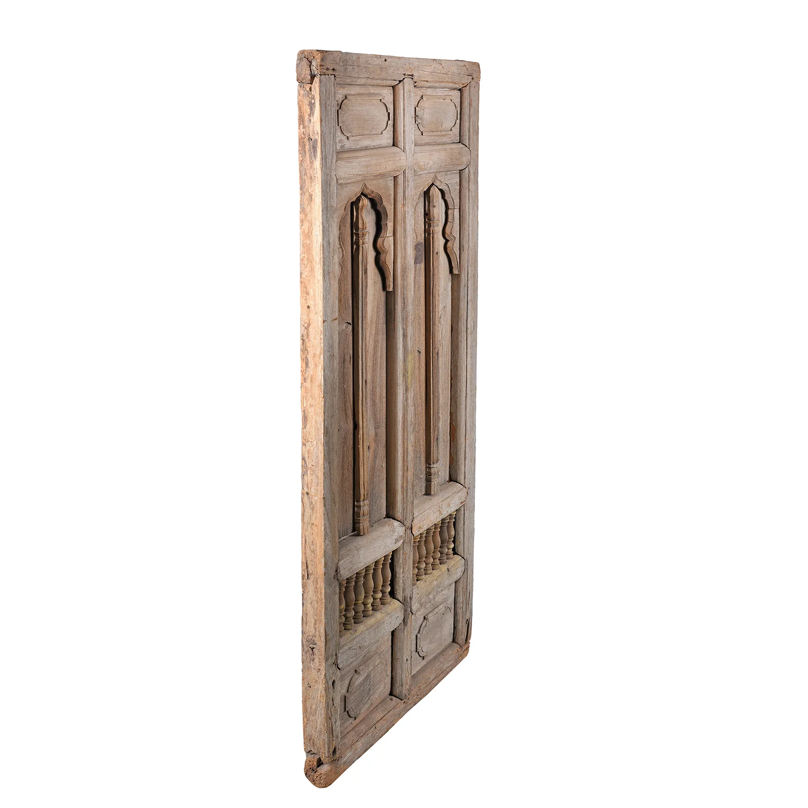 Carved Teak Window Shutter From Hyderabad - 19th Century - Image 4