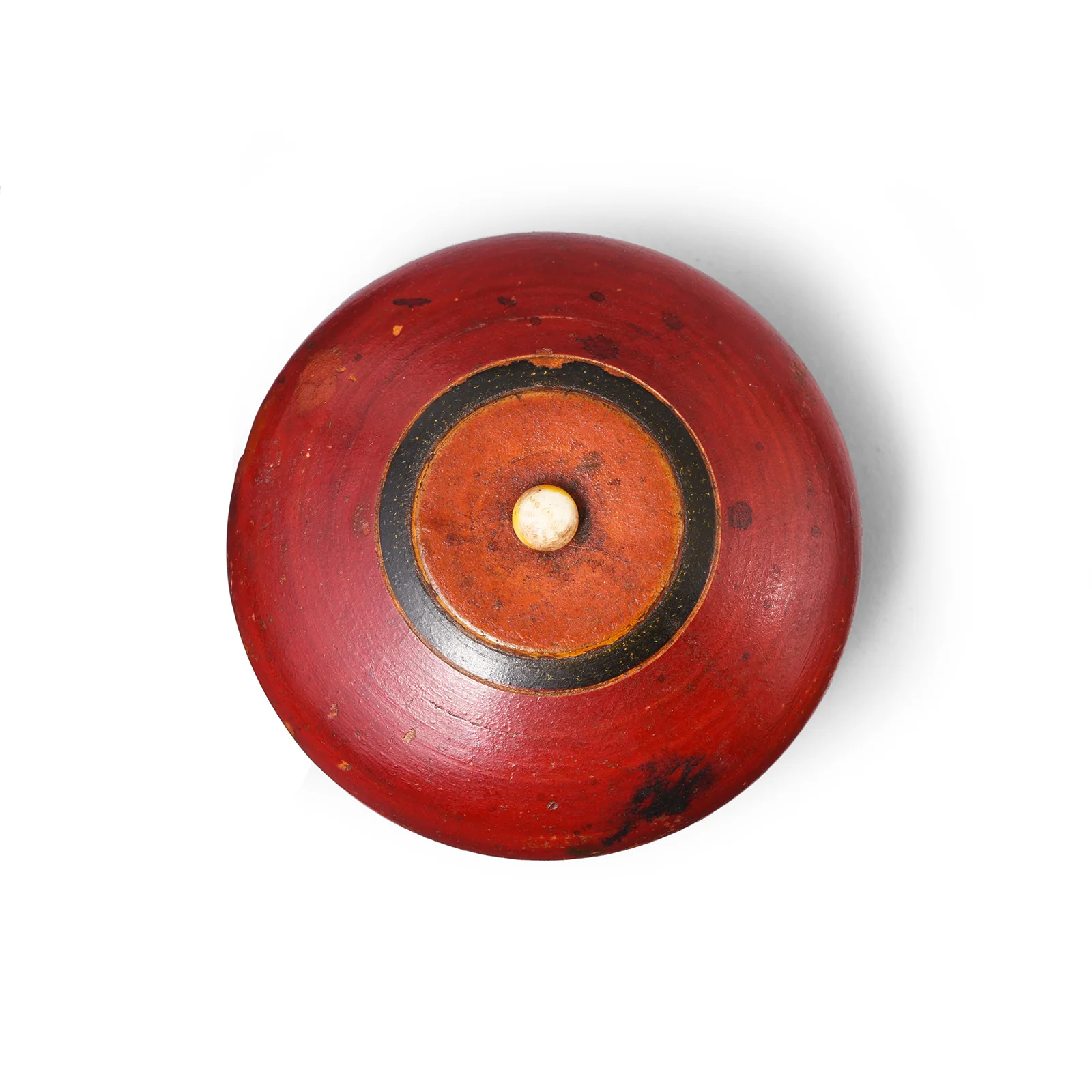 Red Lacquer Pot From Uttar Pradesh - Early 20th Century - Image 3