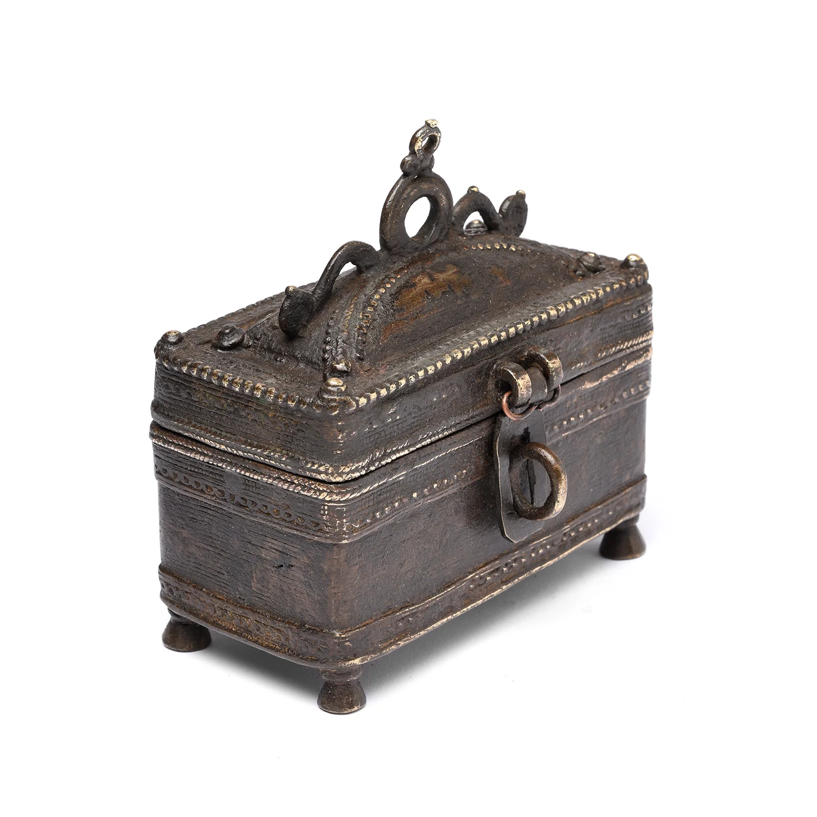 Brass Dhokra Work Money Box From Orissa - 19thC - Image 3