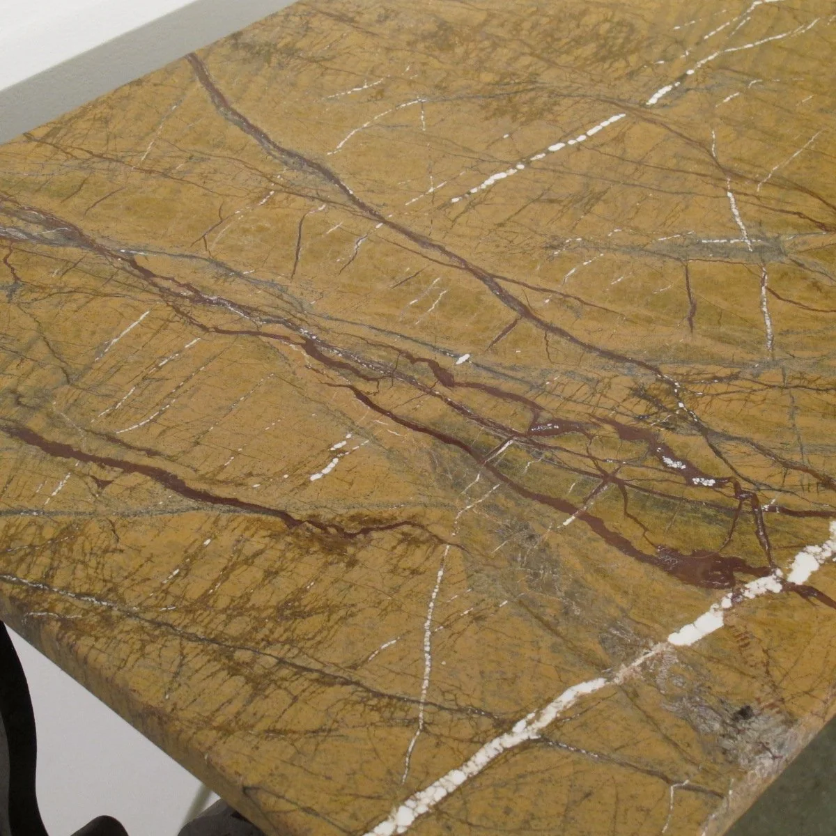 Marble Topped Wrought Iron Console Table - Image 3