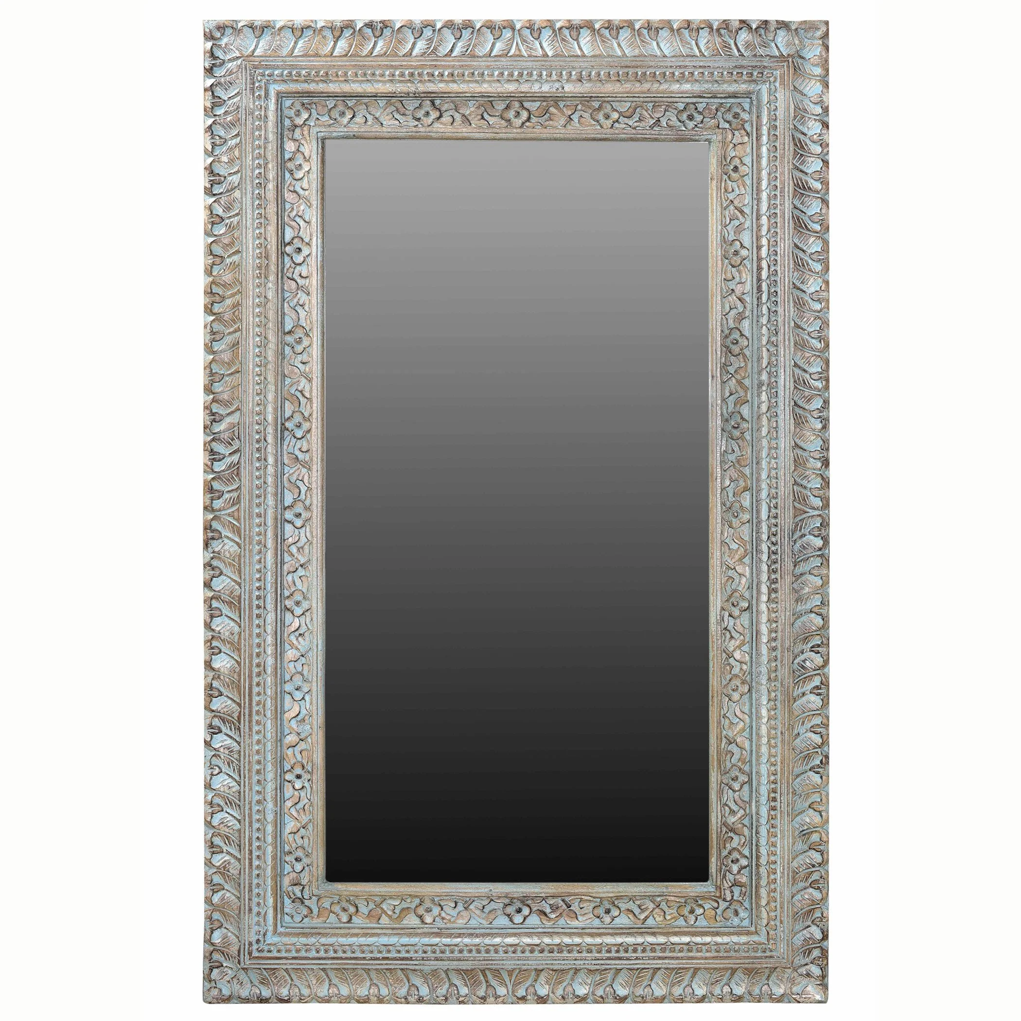 Carved Mango Wood Mirror - Image 2