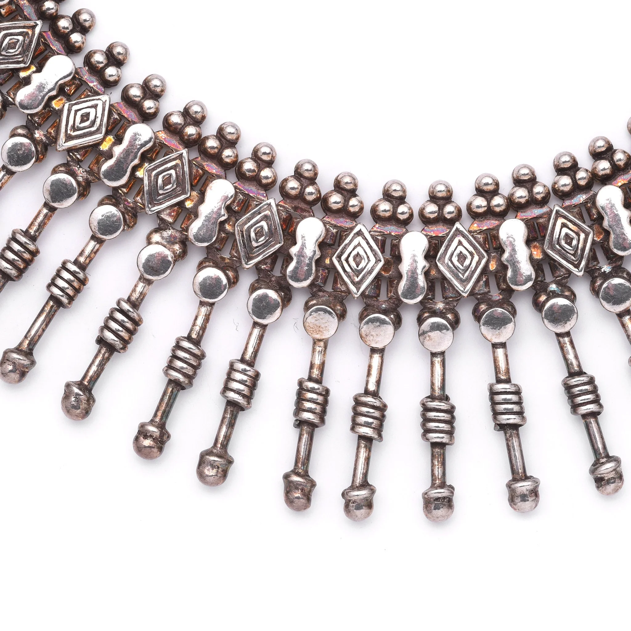 Old Tribal Silver Necklace - Image 2