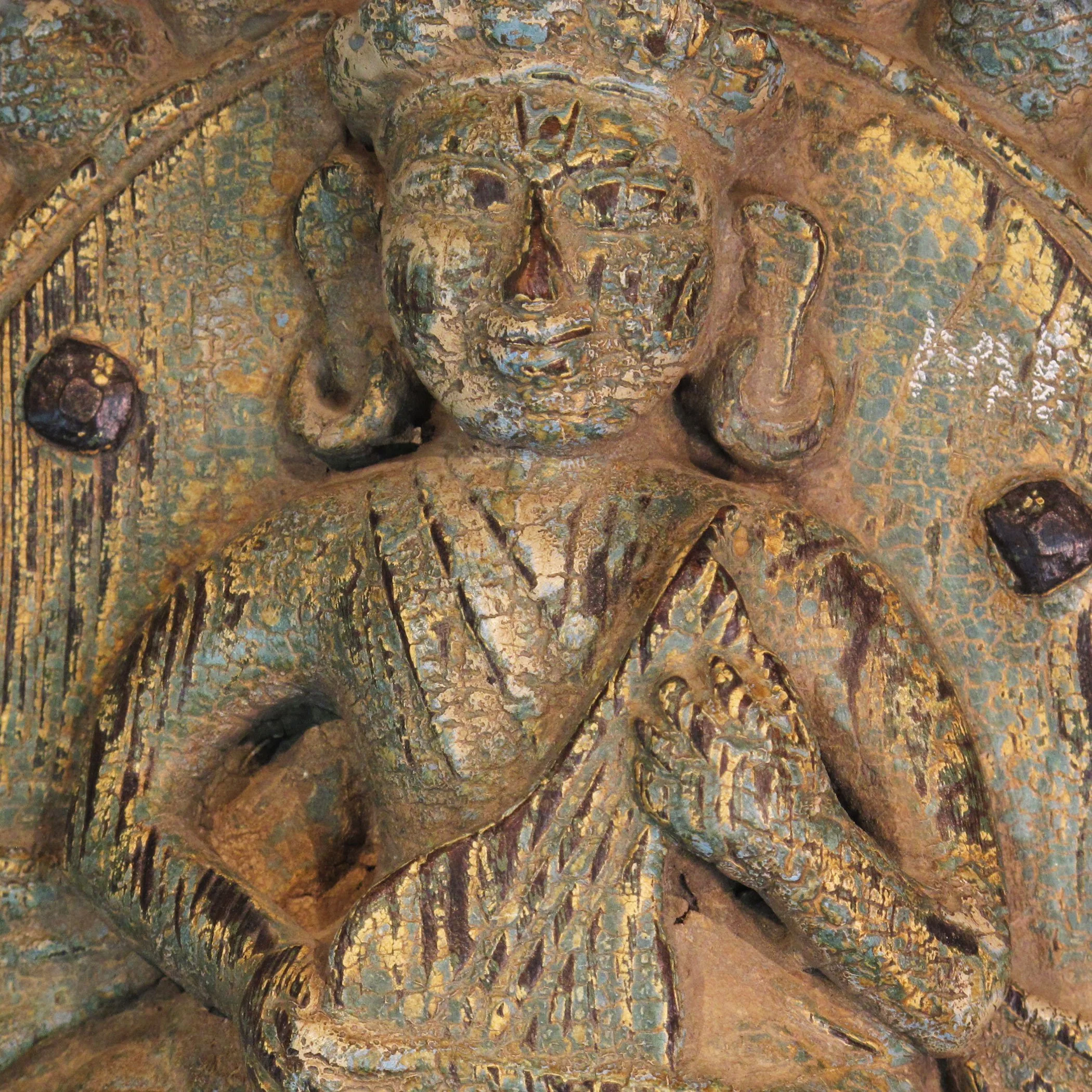 Carved Teak Panel From Gujarat - 19thC - Image 2
