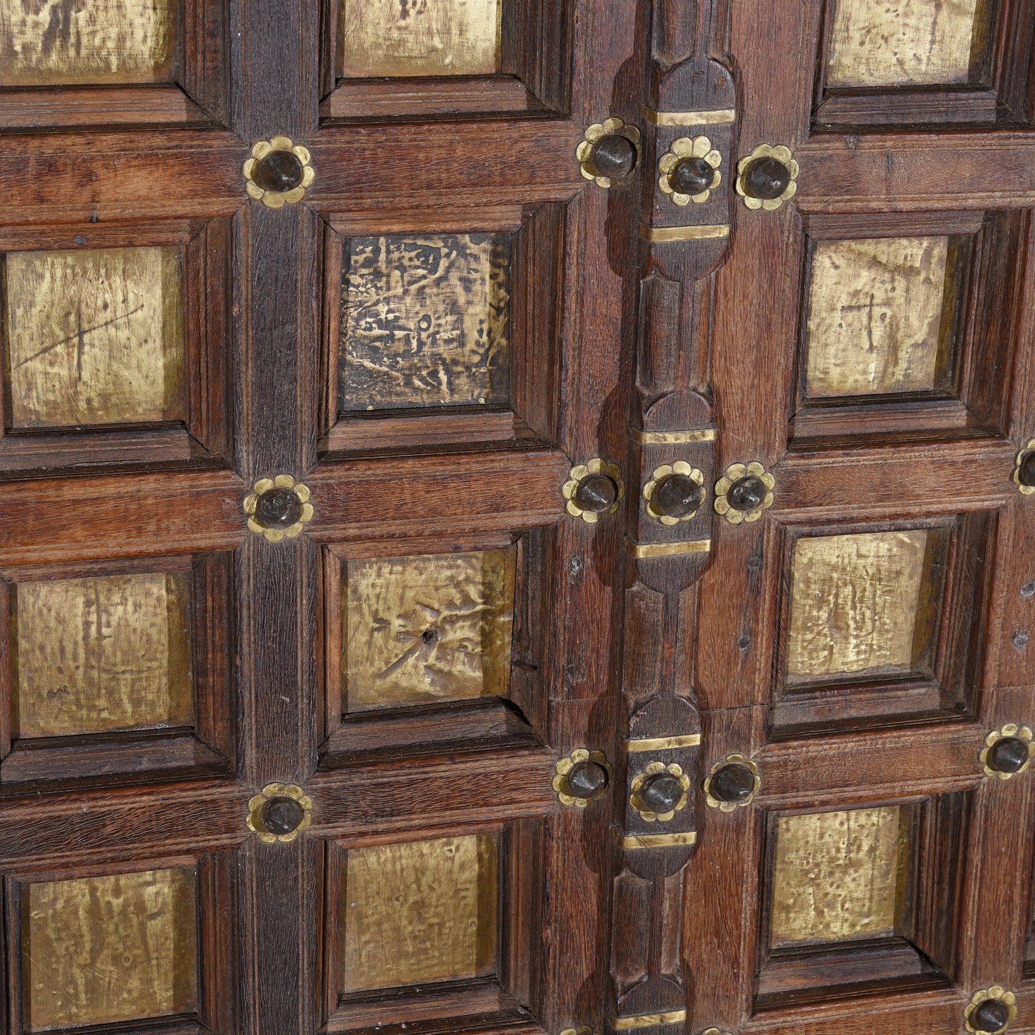 Rosewood & Brass Doors from Ajmer - 19thC - Image 4