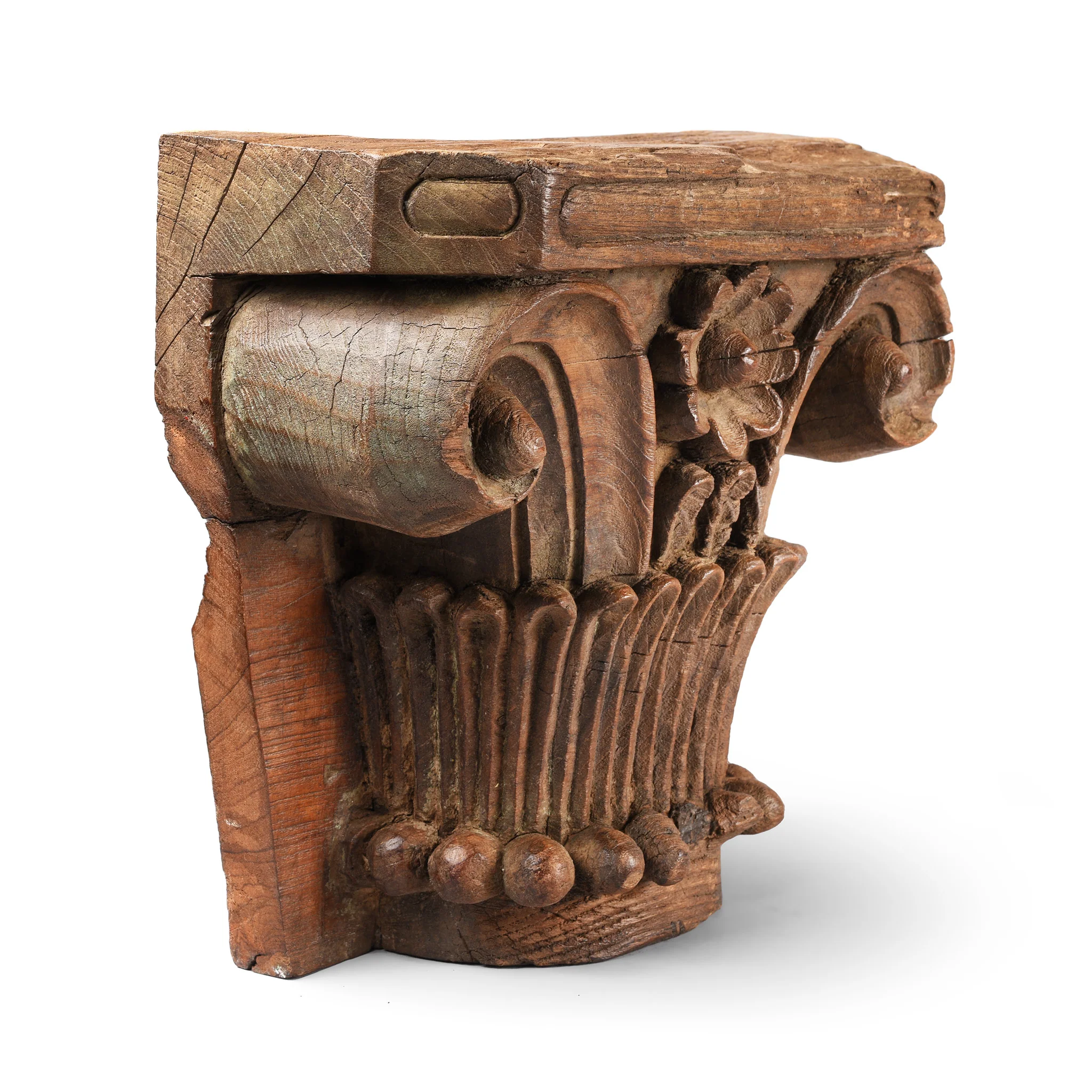 Carved Teak Capitol From Gujarat - Late 19th Century - Image 3