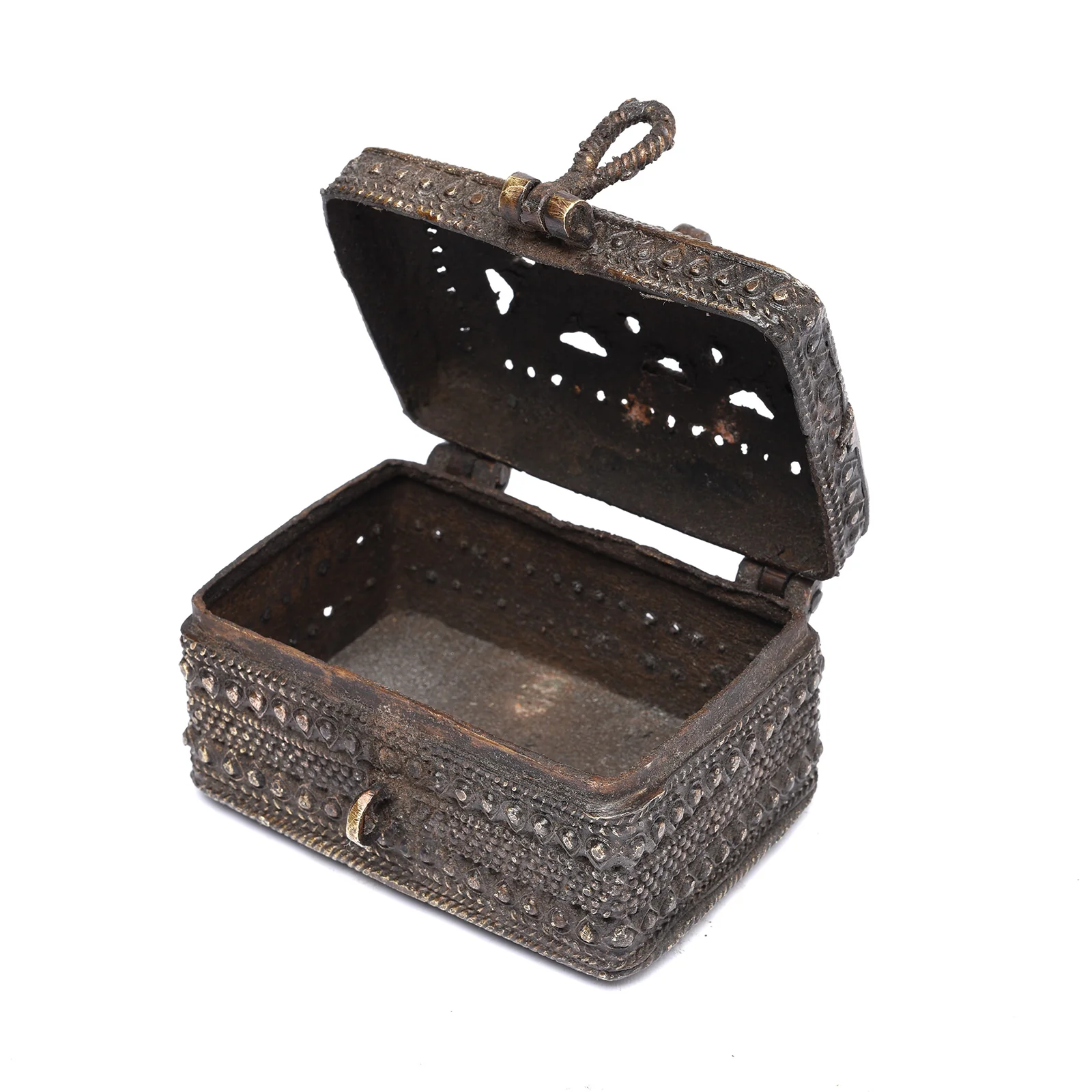 Brass Dhokra Work Money Box From Orissa - 1960's - Image 3