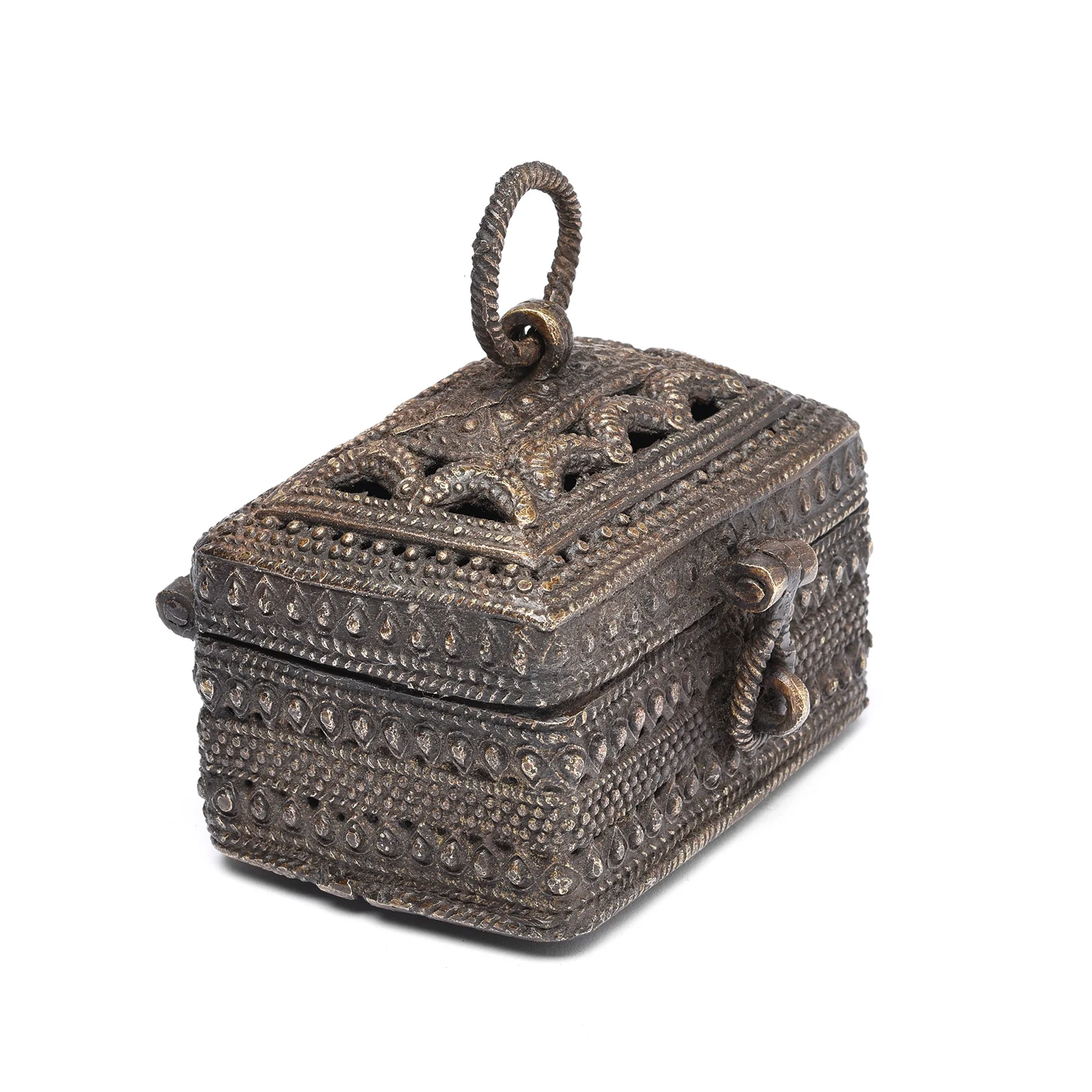 Brass Dhokra Work Money Box From Orissa - 1960's - Image 4