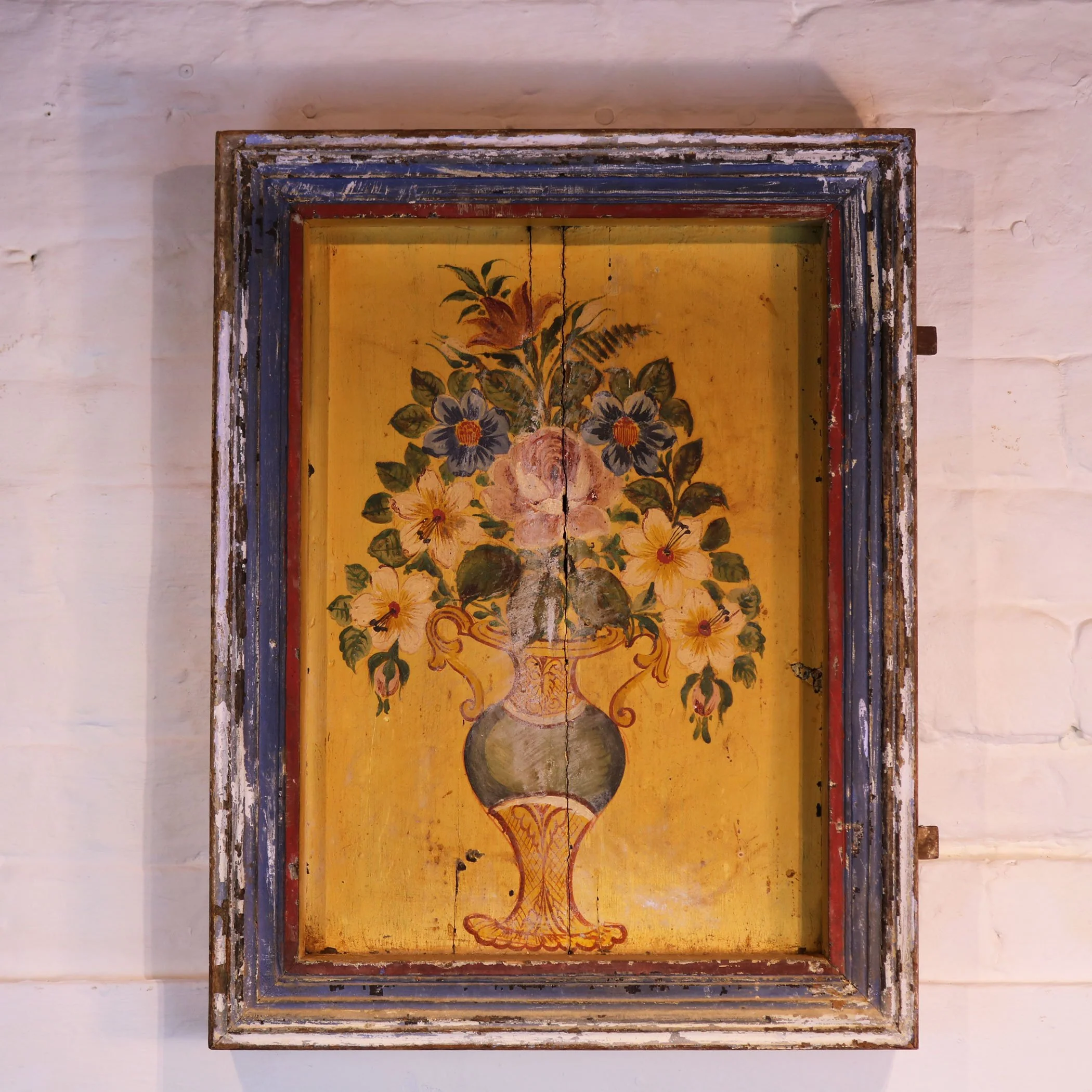 Old Indian Panel With Original Painting