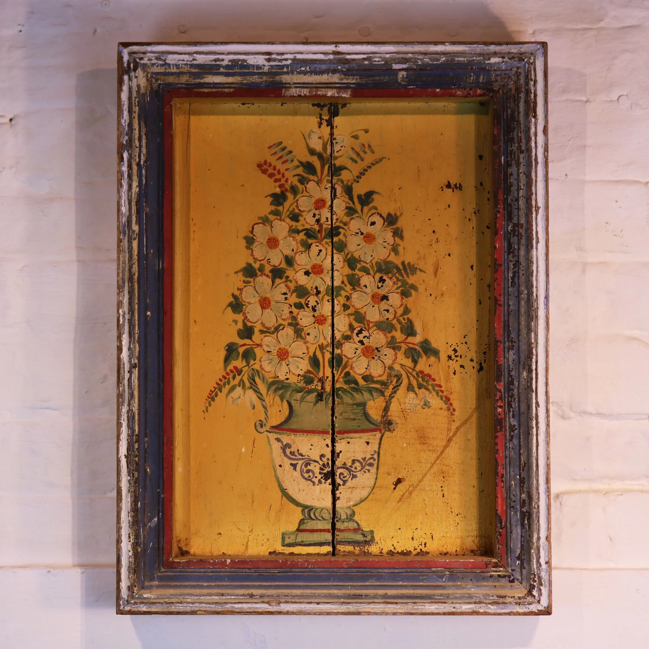 Old Indian Panel With Original Painting