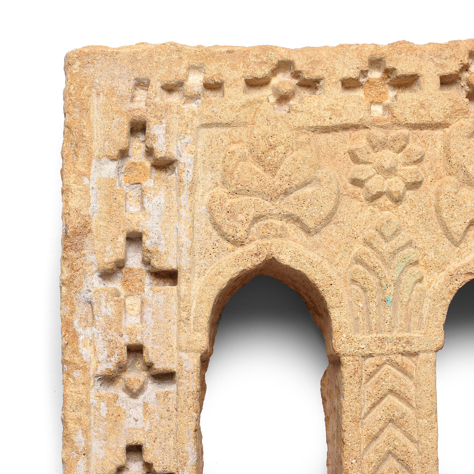 3 Way Stone Lamp Niche From Rajasthan- 19th Century - Image 2