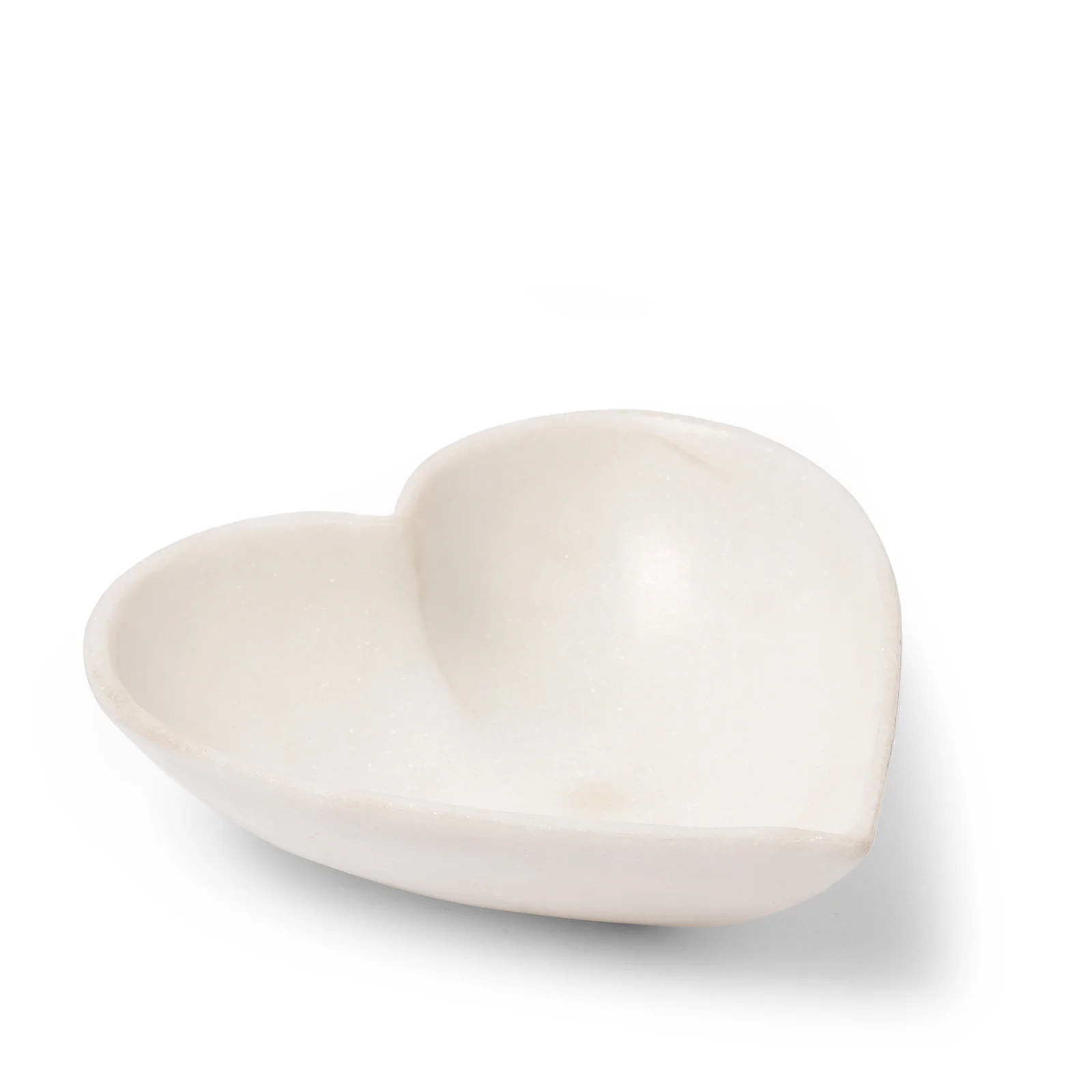 Hand Carved White Marble Heart Shaped Bowl - Image 3