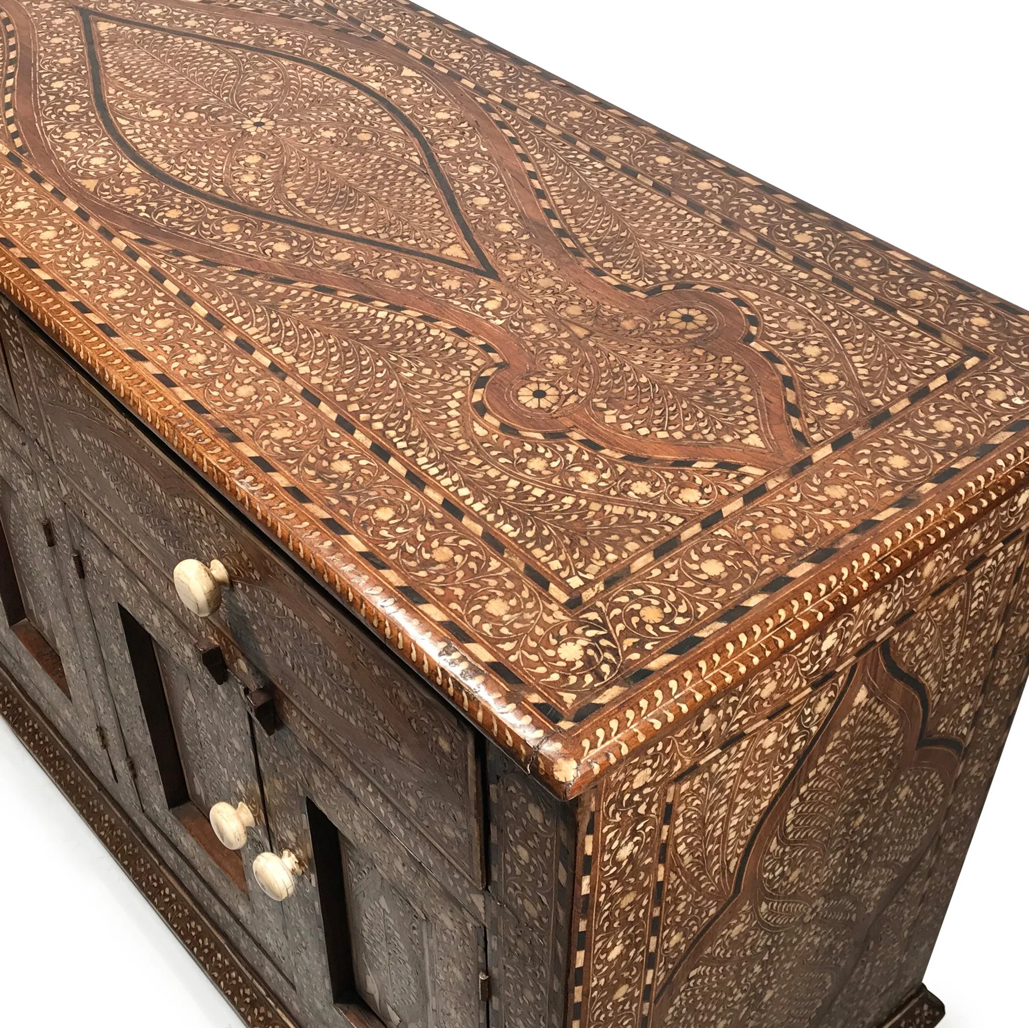 Antique Bone Inlay Sideboard - Ca 1920 - Image 7