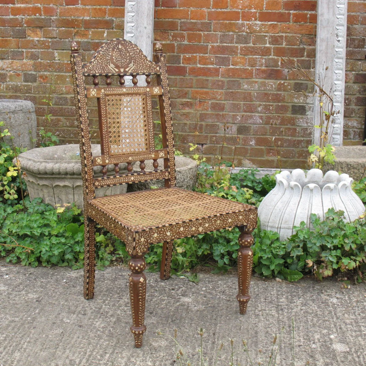 Bone Inlay Chair With Arms - Image 2