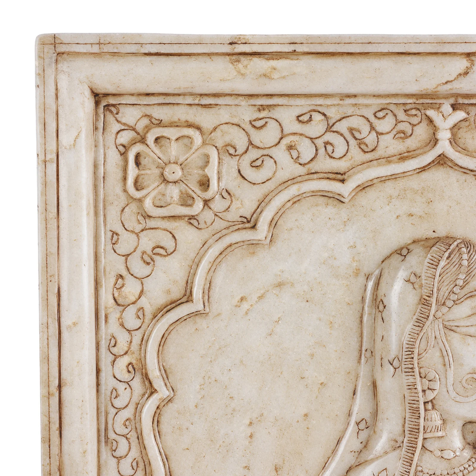 Carved Marble Maharaja & Maharani Panels - Image 14