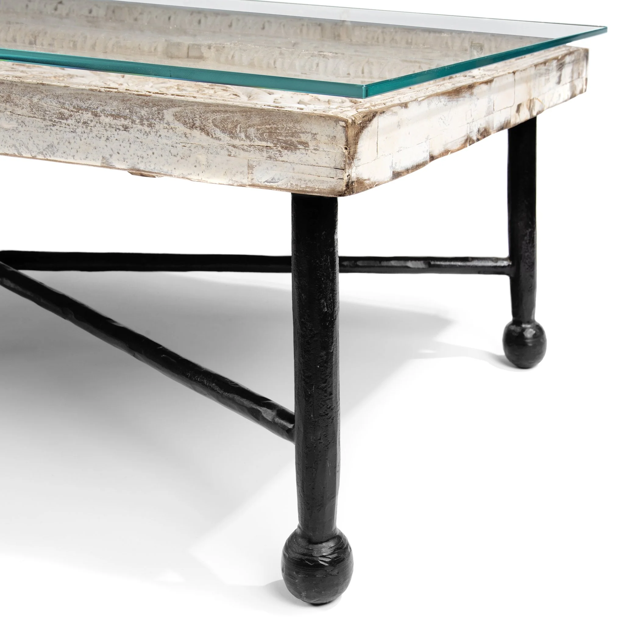 Coffee Table Made From Old Carved Teak Ceiling Panel - Image 5