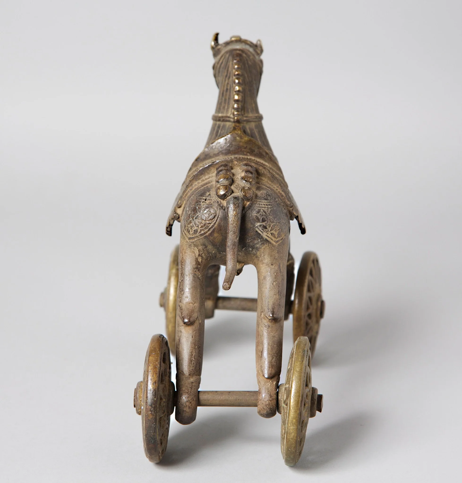 Brass Horse Toy On Wheels - Ca 100 yrs old - Image 3