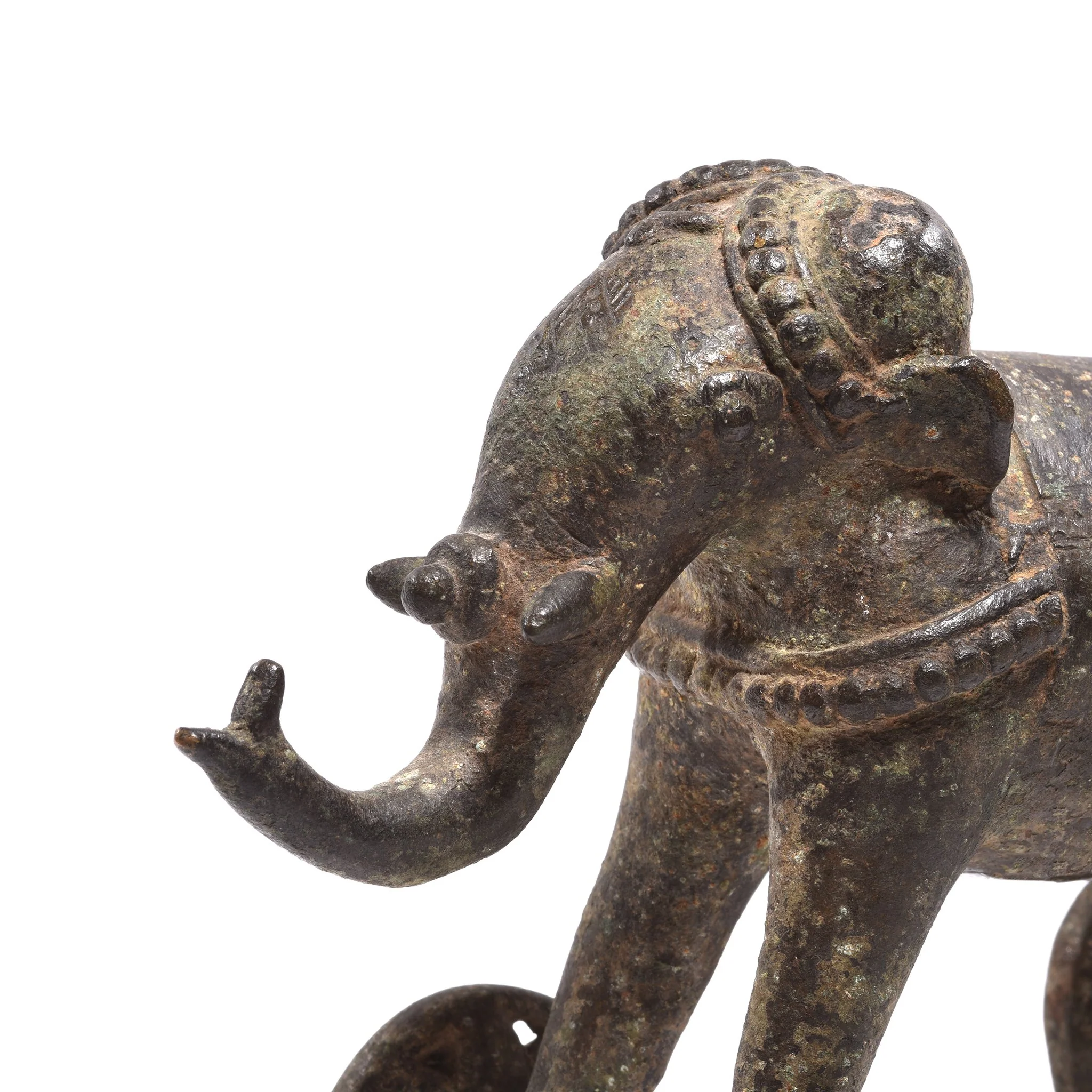 Old Brass Elephant Toy On Wheels - Ca 100 yrs old - Image 2