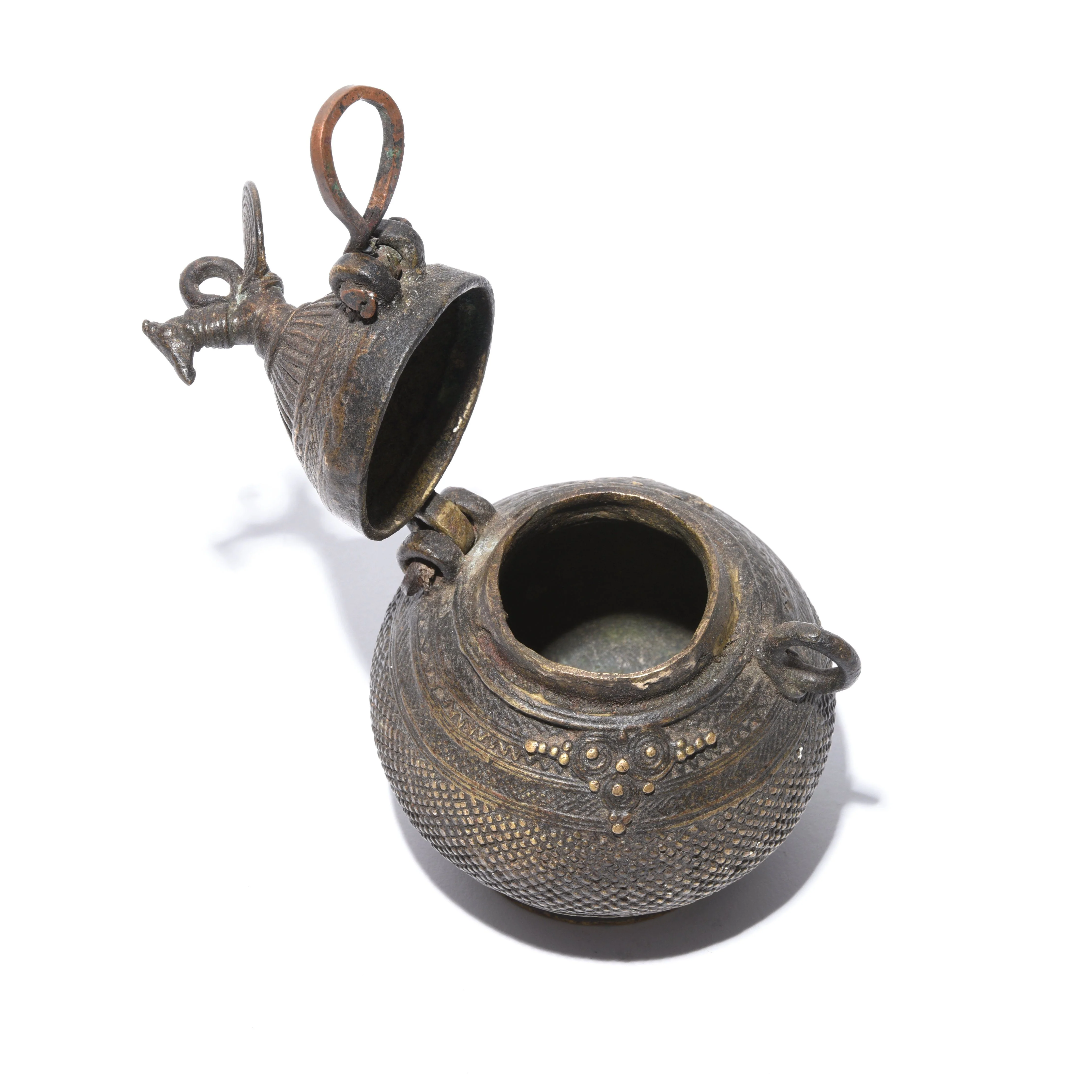Brass Dhokra Work Money Box From Orissa - Ca 1910 - Image 2
