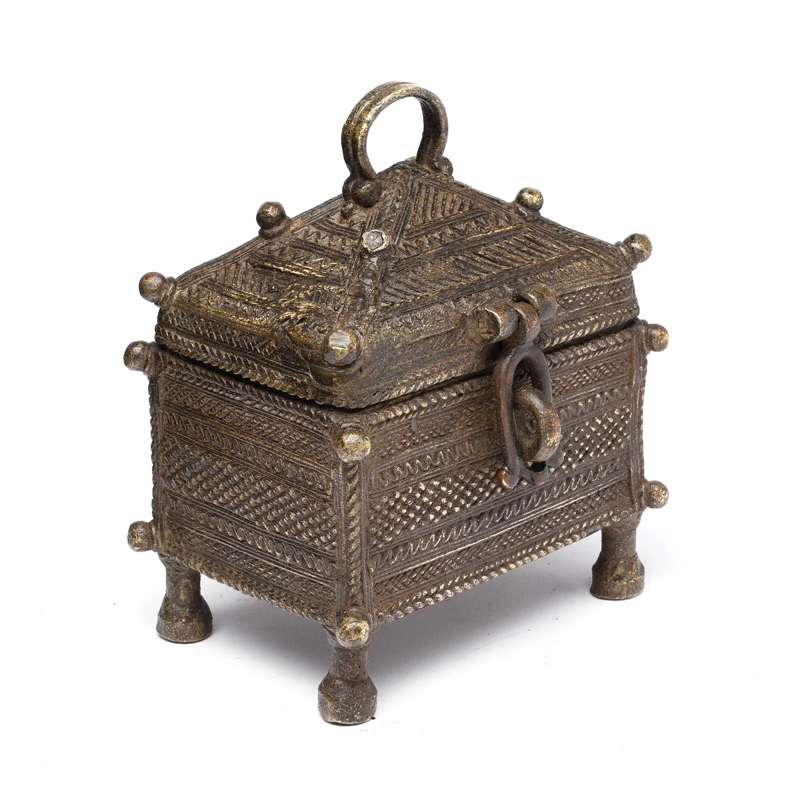 Brass Dhokra Work Money Box From Orissa - 19thC - Image 3
