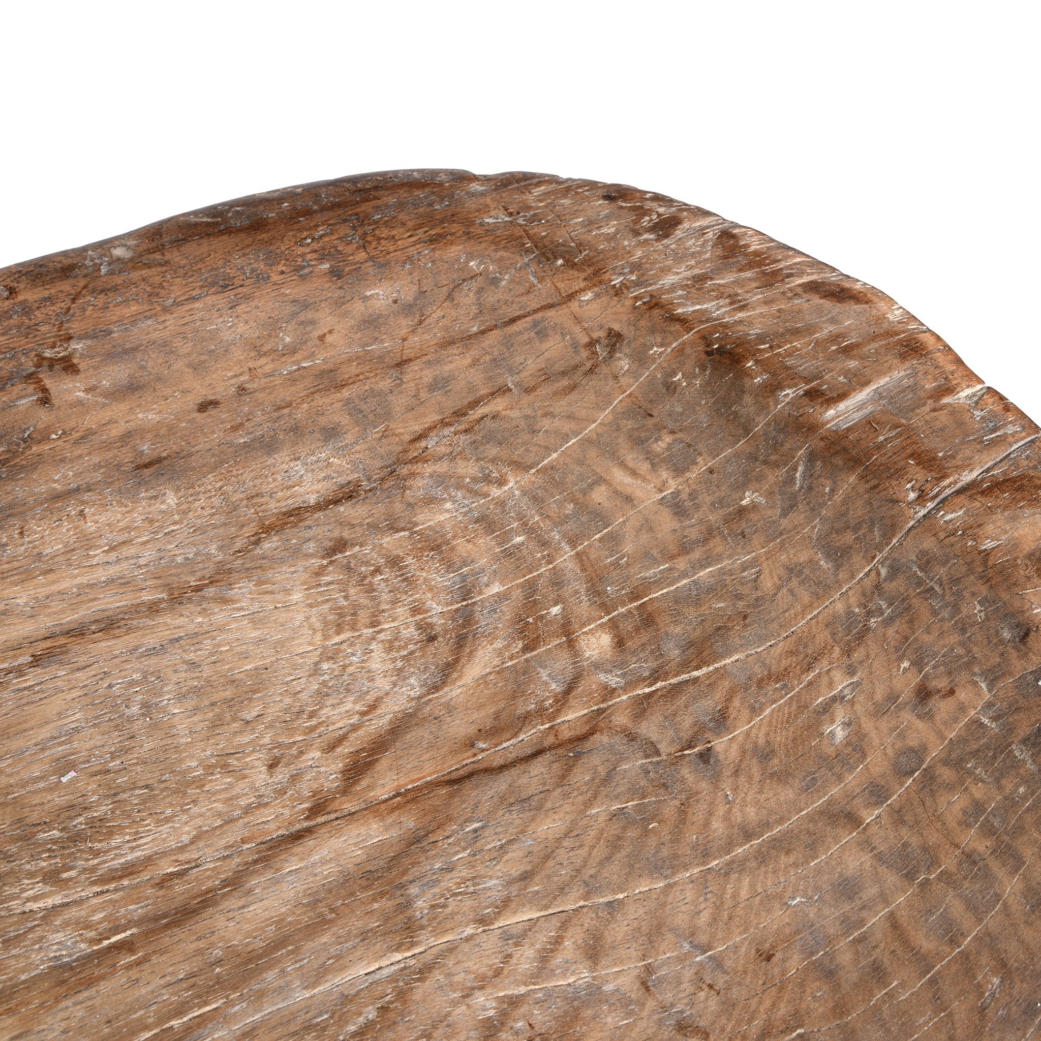 Carved Teak Mortar Table From Nagaland - Ca 100 Yrs Old - Image 5