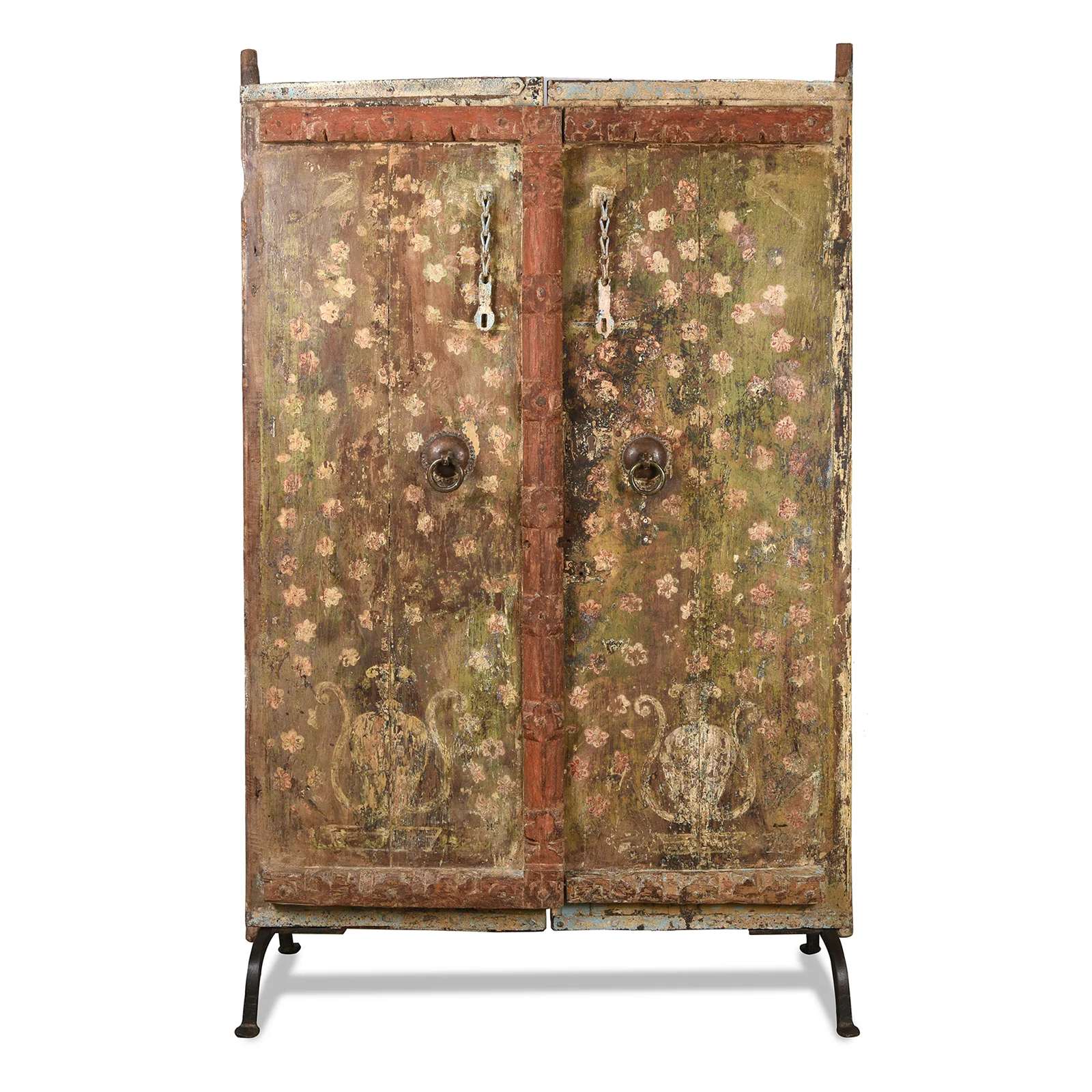 Old Painted Indian Door From Gujarat - 19thC - Image 2