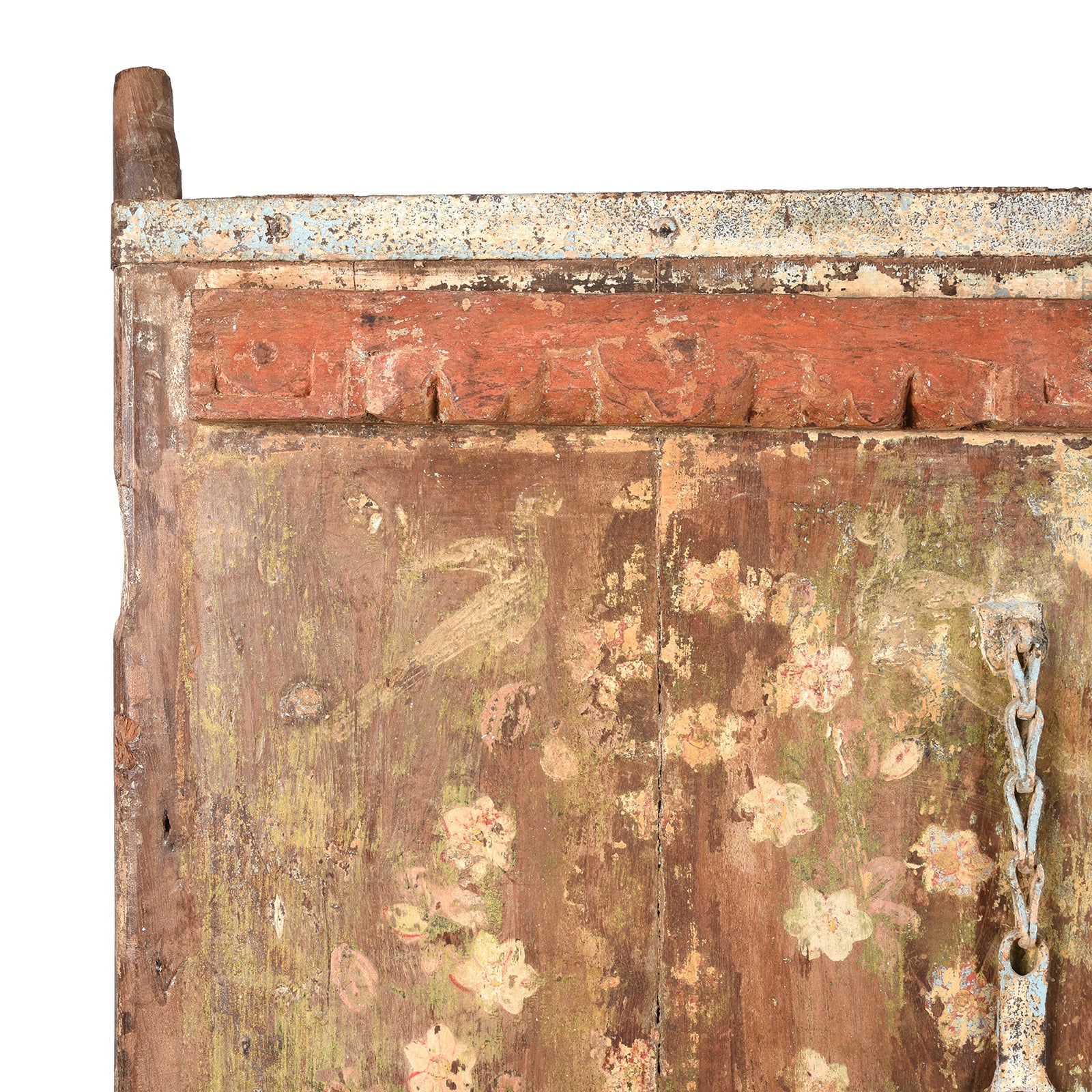 Old Painted Indian Door From Gujarat - 19thC - Image 4