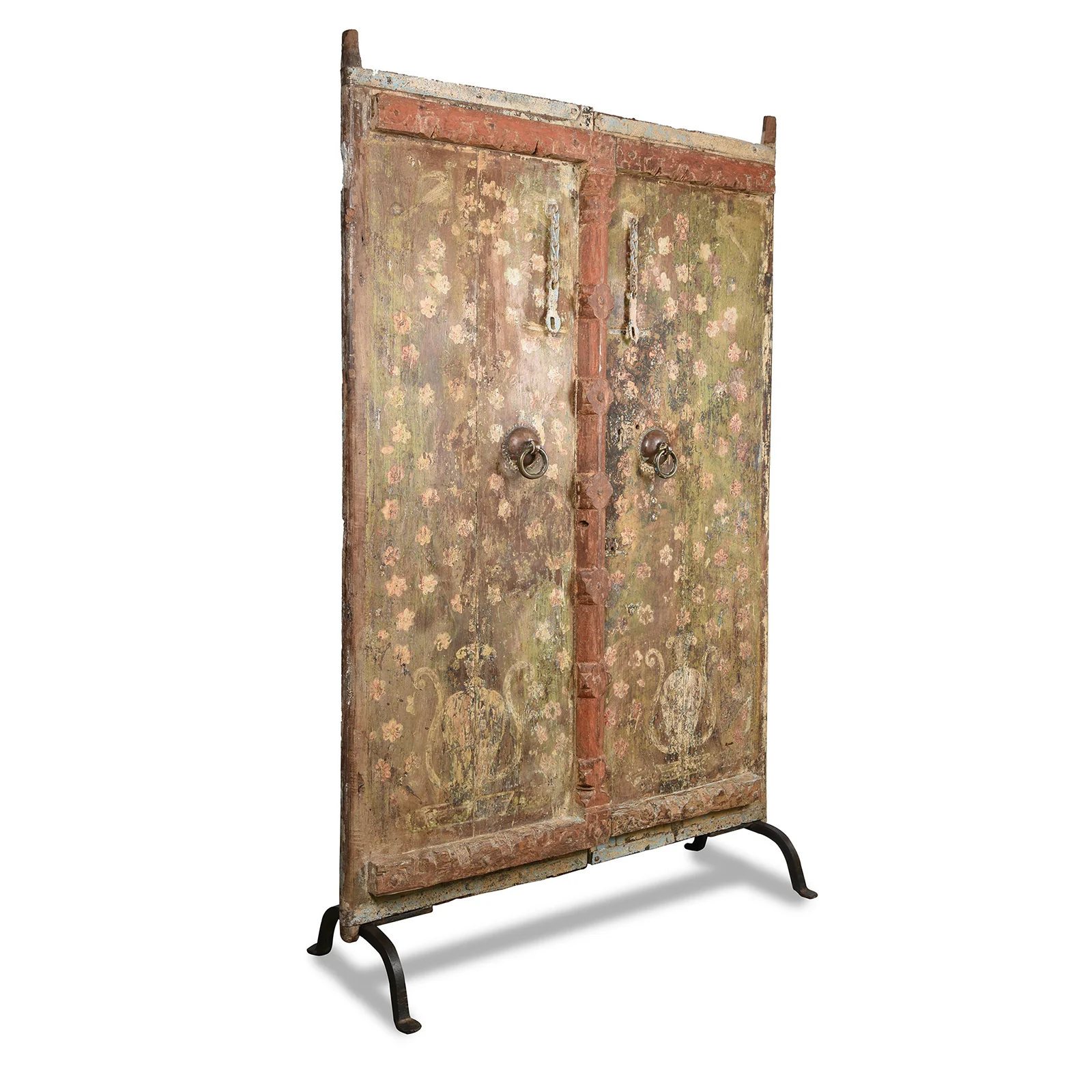 Old Painted Indian Door From Gujarat - 19thC - Image 5