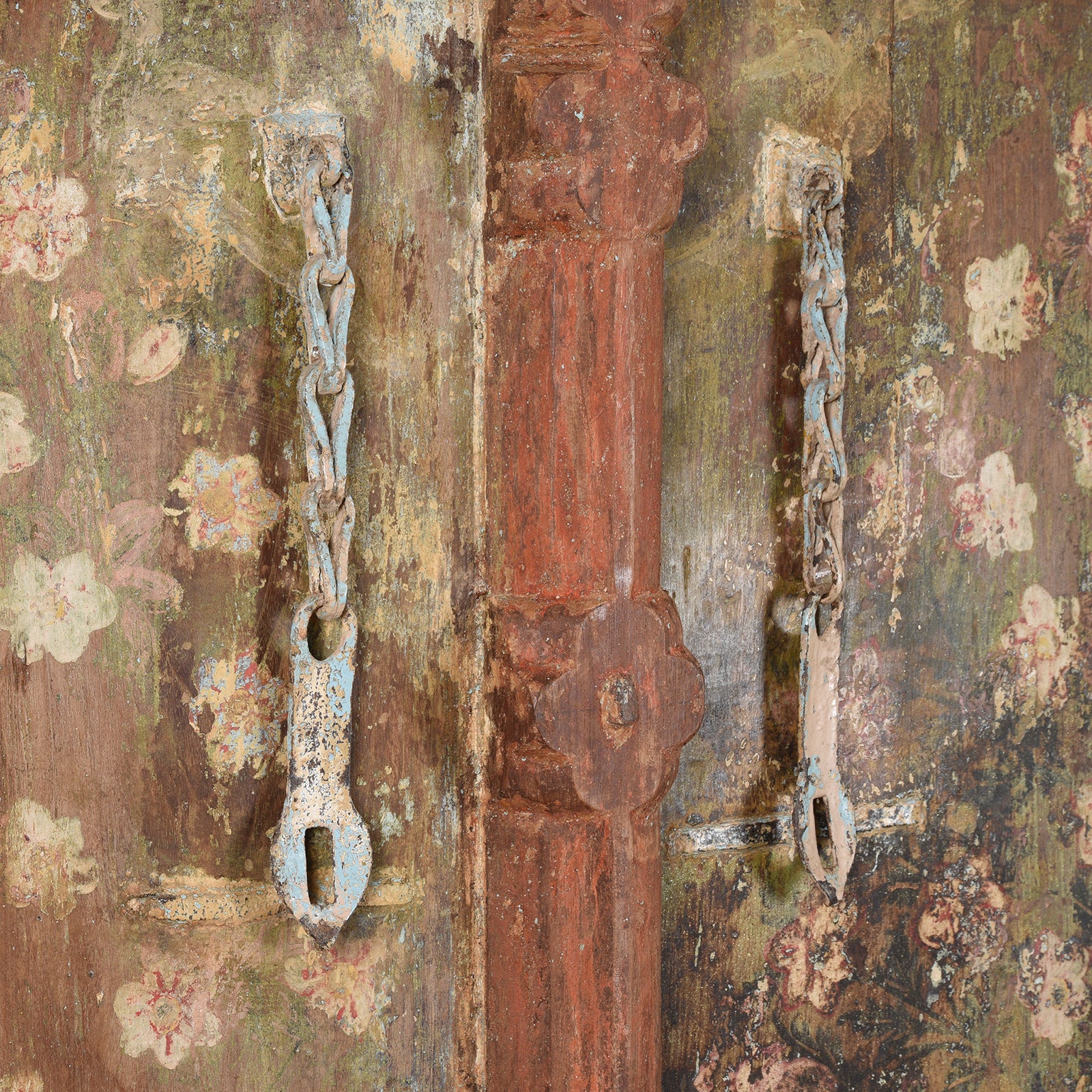 Old Painted Indian Door From Gujarat - 19thC - Image 7