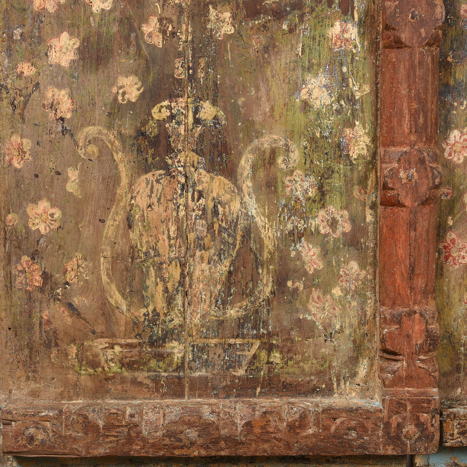 Old Painted Indian Door From Gujarat - 19thC - Image 9