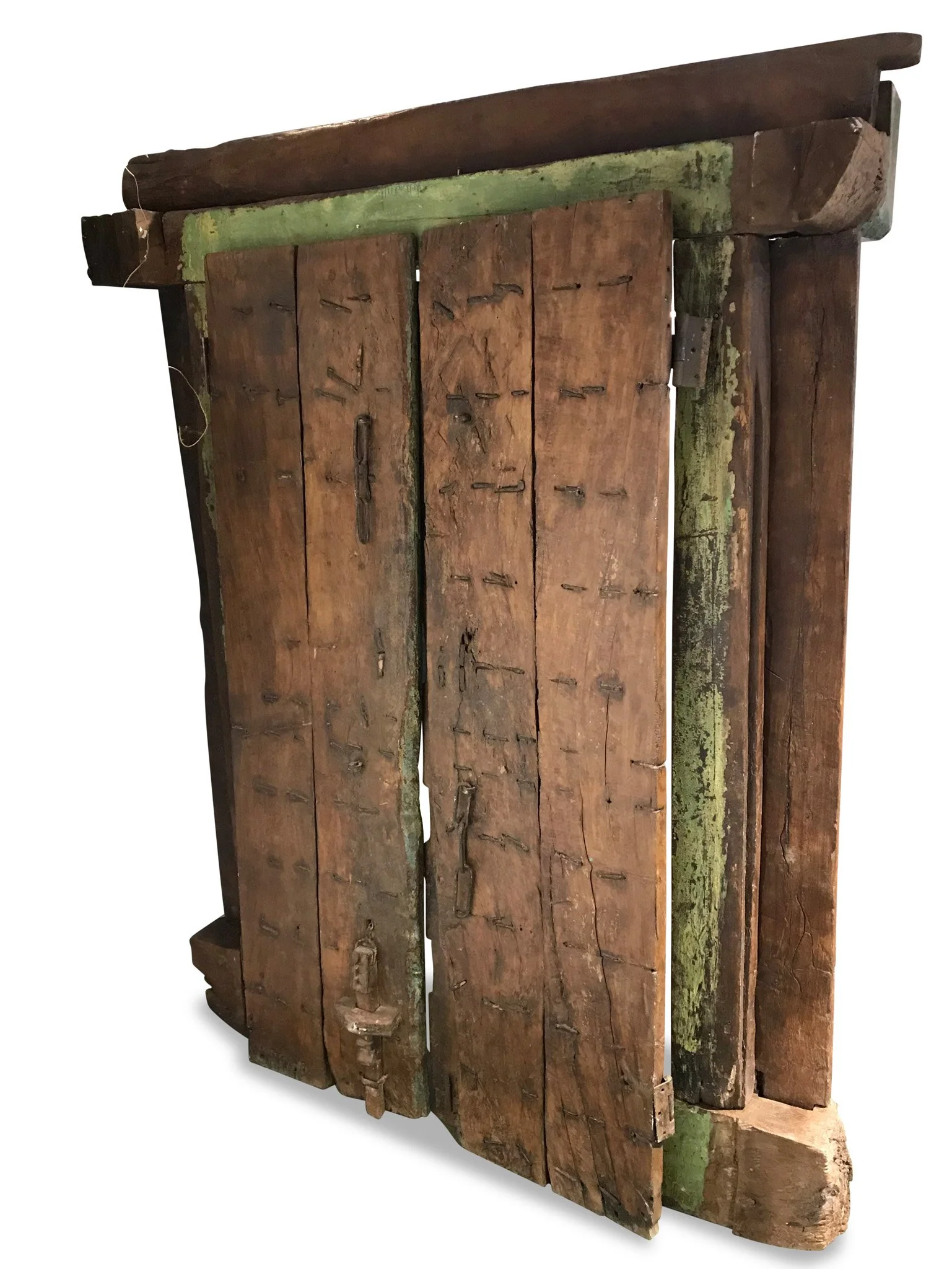 Old Painted Indian Door From Gujarat - 18thC - Image 10