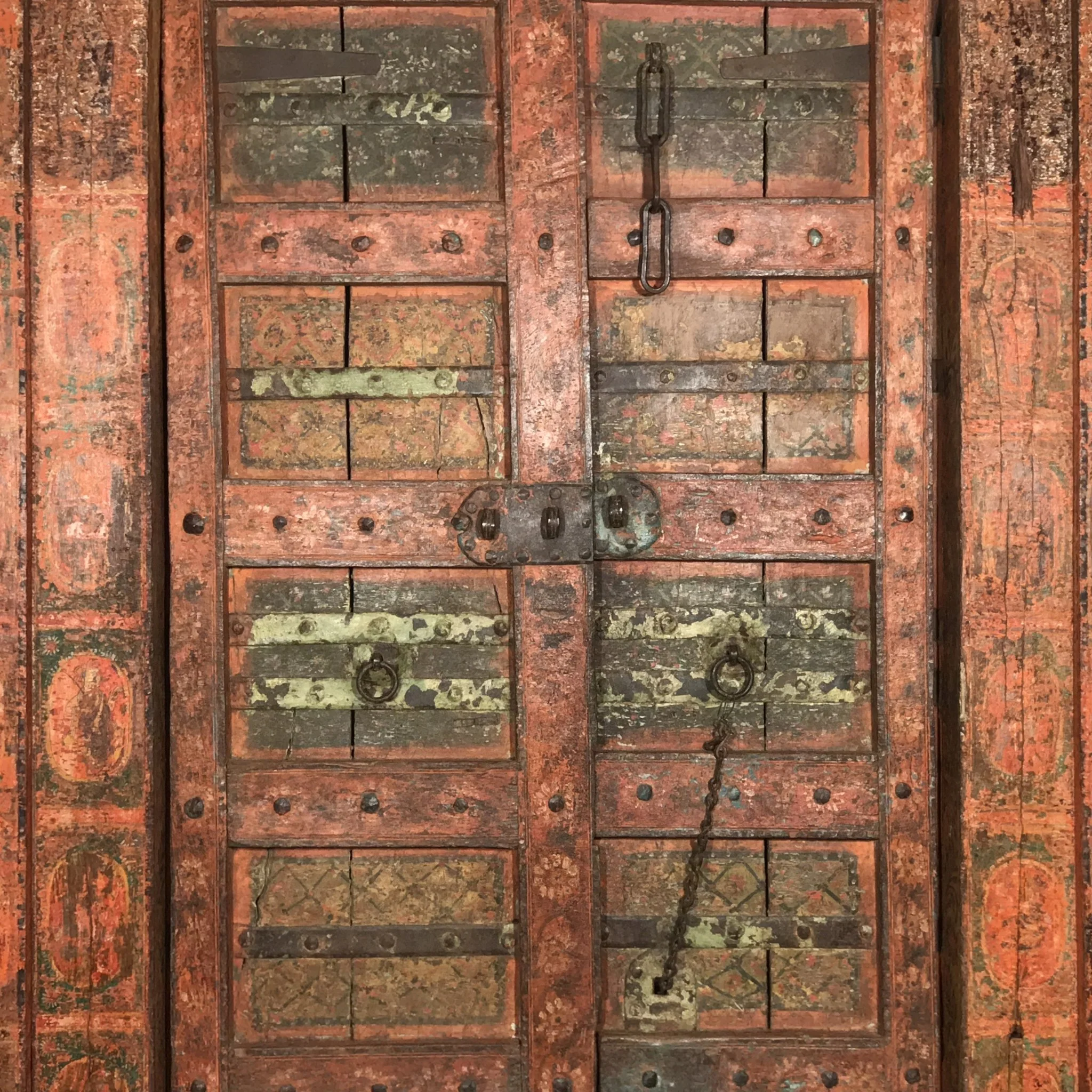 Old Painted Indian Door From Gujarat - 18thC - Image 2