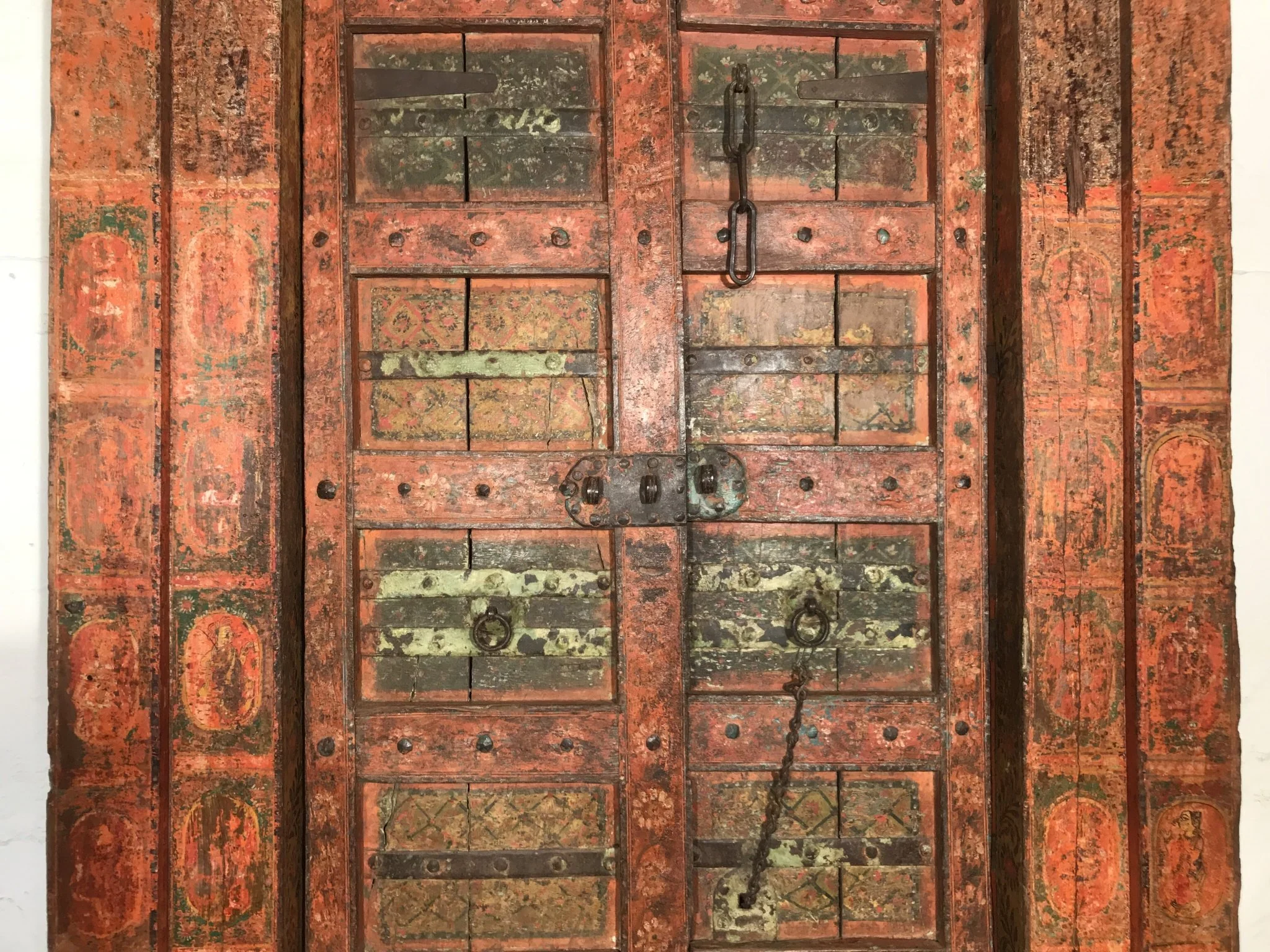 Old Painted Indian Door From Gujarat - 18thC - Image 8